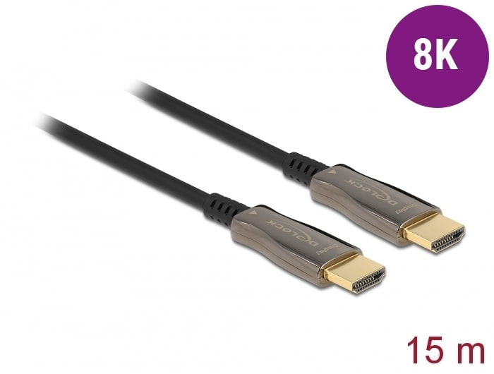 Delock aktiivinen optinen kaapeli HDMI 8K 60 Hz 15 m