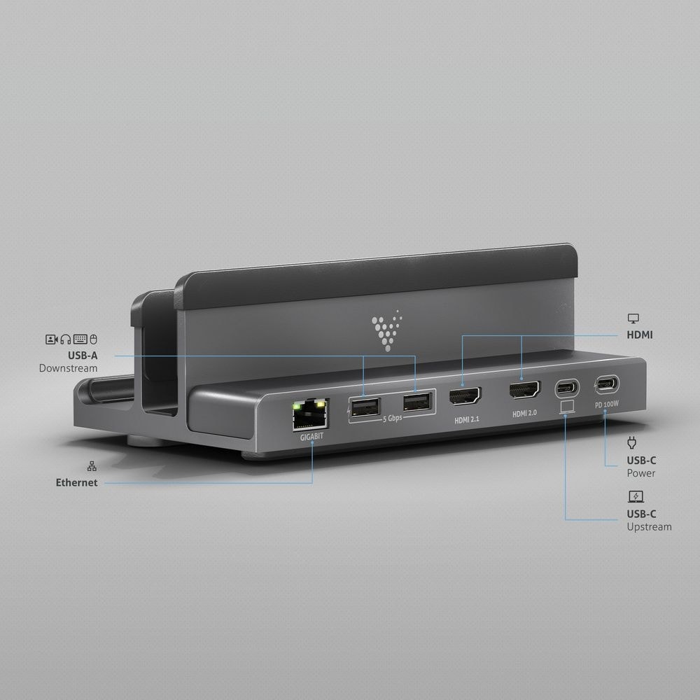 PureLink Vuelogic - 7-in-1 USB-C telakointijalusta - DS100 kannettaville tietokoneille ja taulutietokoneille