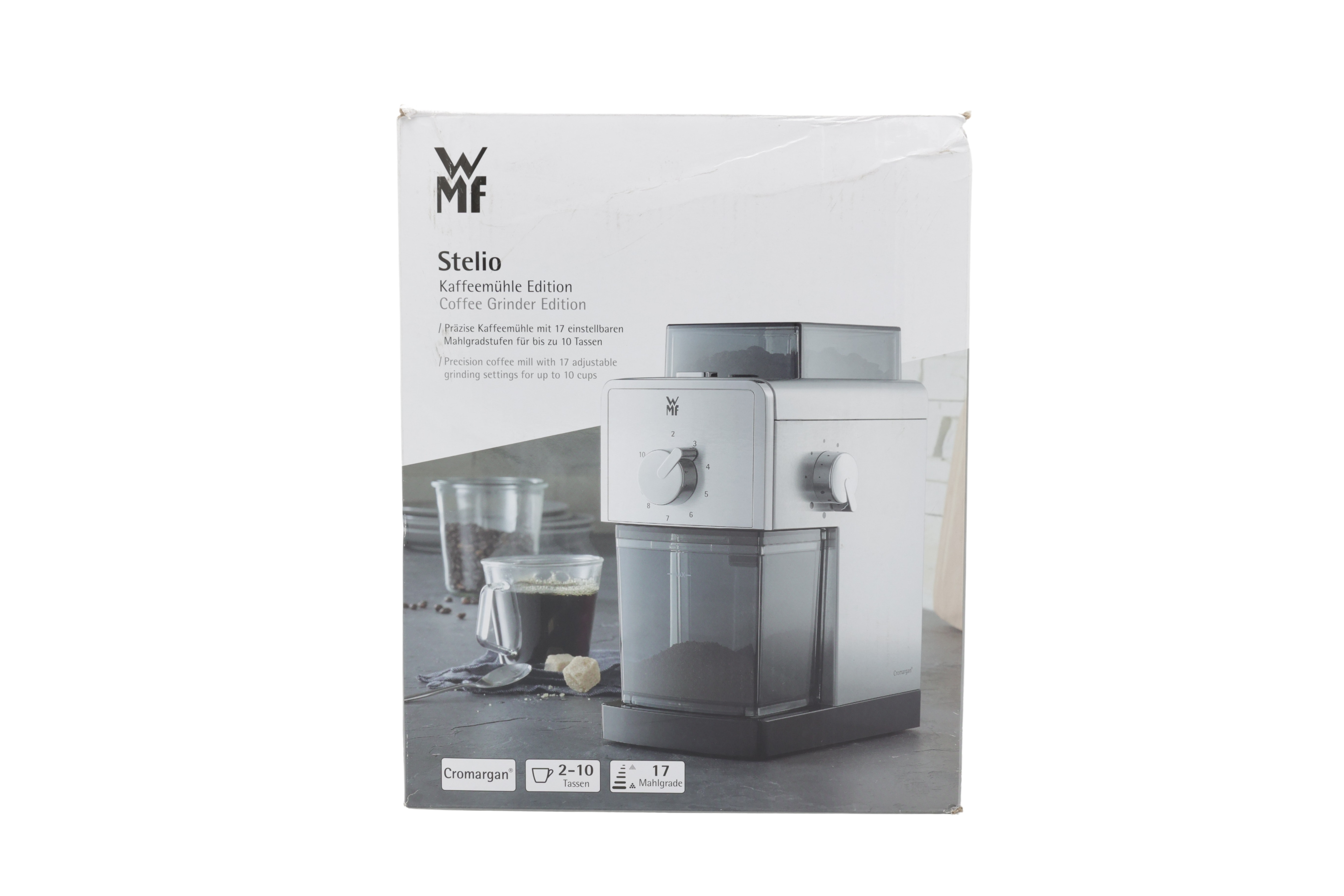 WMF STELIO kahvimylly Edition, teräslevymylly,