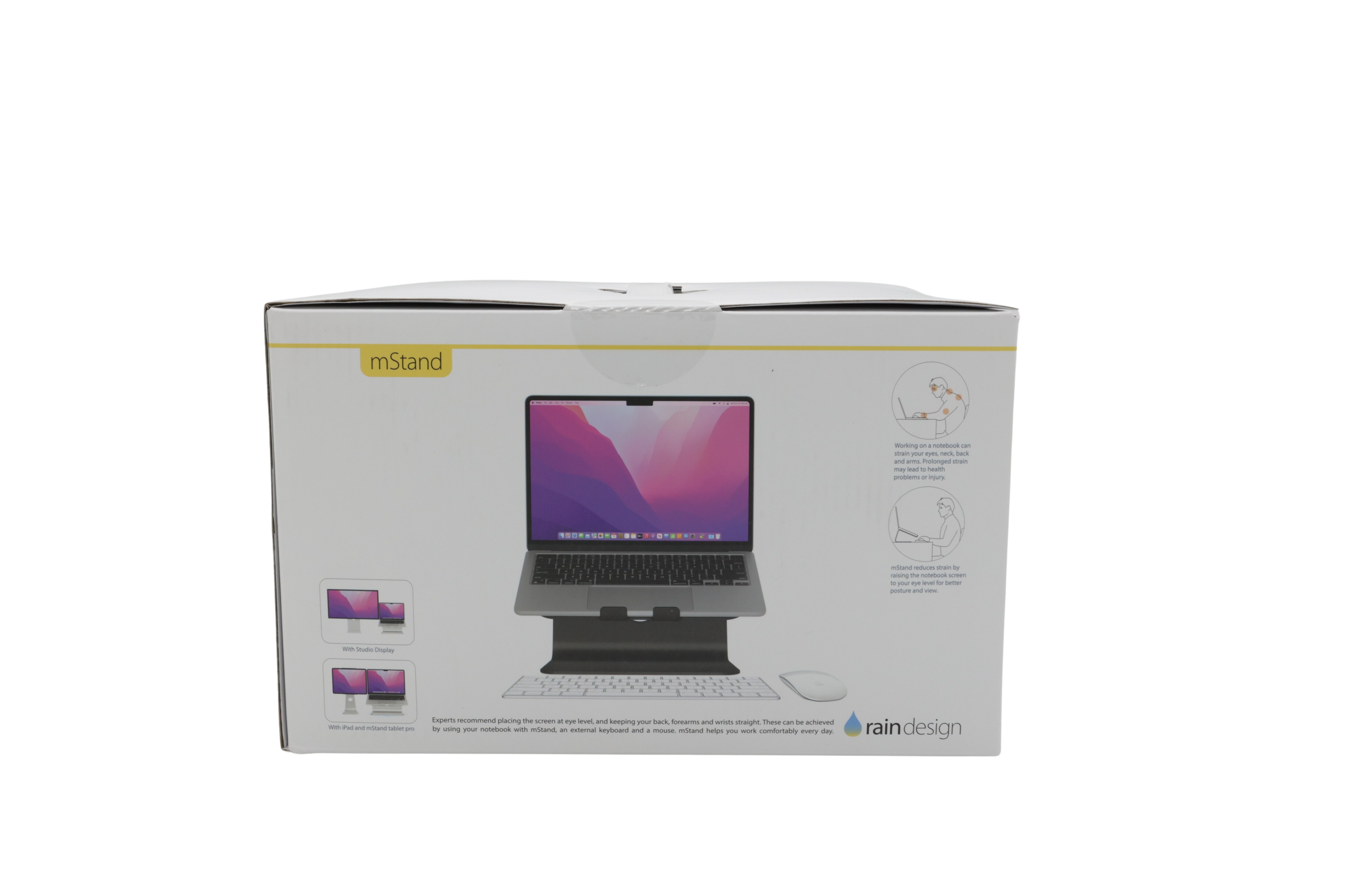 Rain Design 10075 mStand MacBookin kannettavan tietokoneen jalusta, musta