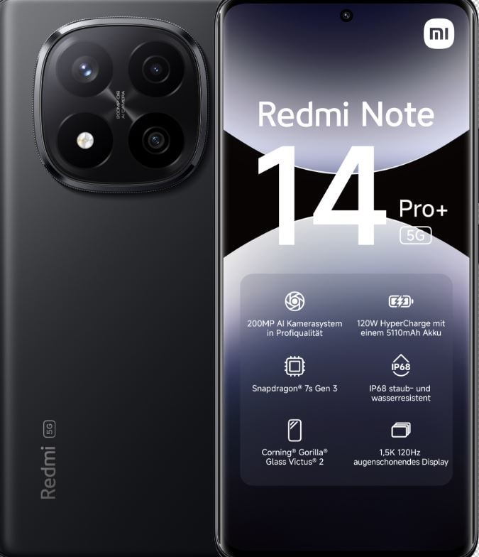 Xiaomi Redmi Note 14 Pro 256GB musta