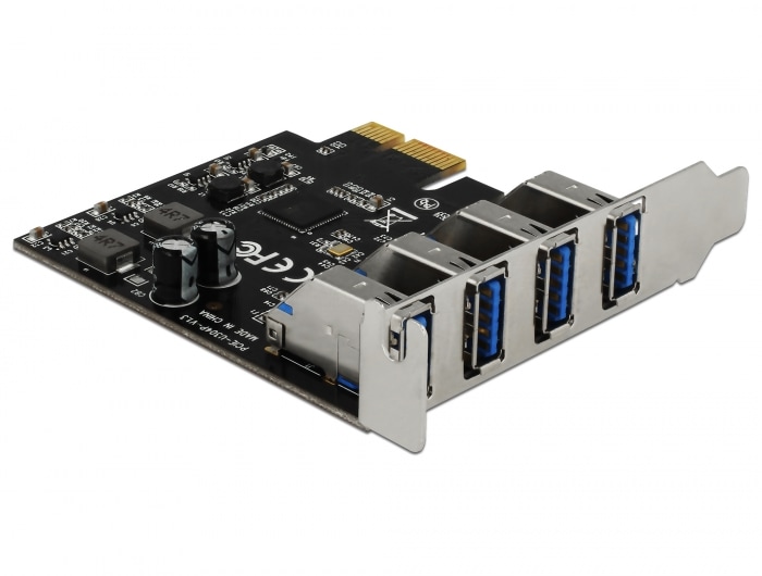 Delock USB 3.0 PCI Express -kortti, jossa 4 x ulkoinen Type-A-liitäntä