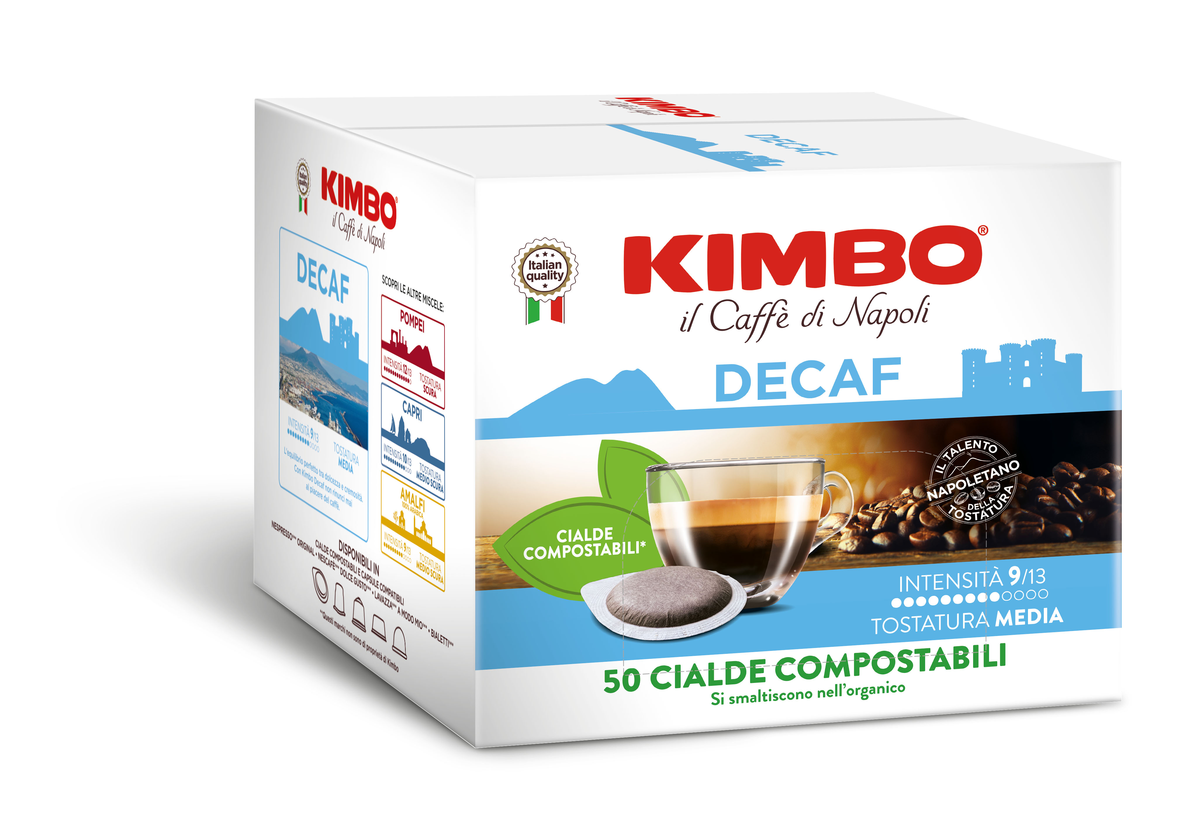 Kimbo DECAFF 44 mm ESE-kapselit, 50 kpl, 7,3 g/kpl