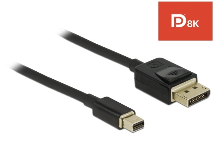 Delock kaapeli mini DisplayPort 1.4 uros > DisplayPort uros 2.0m