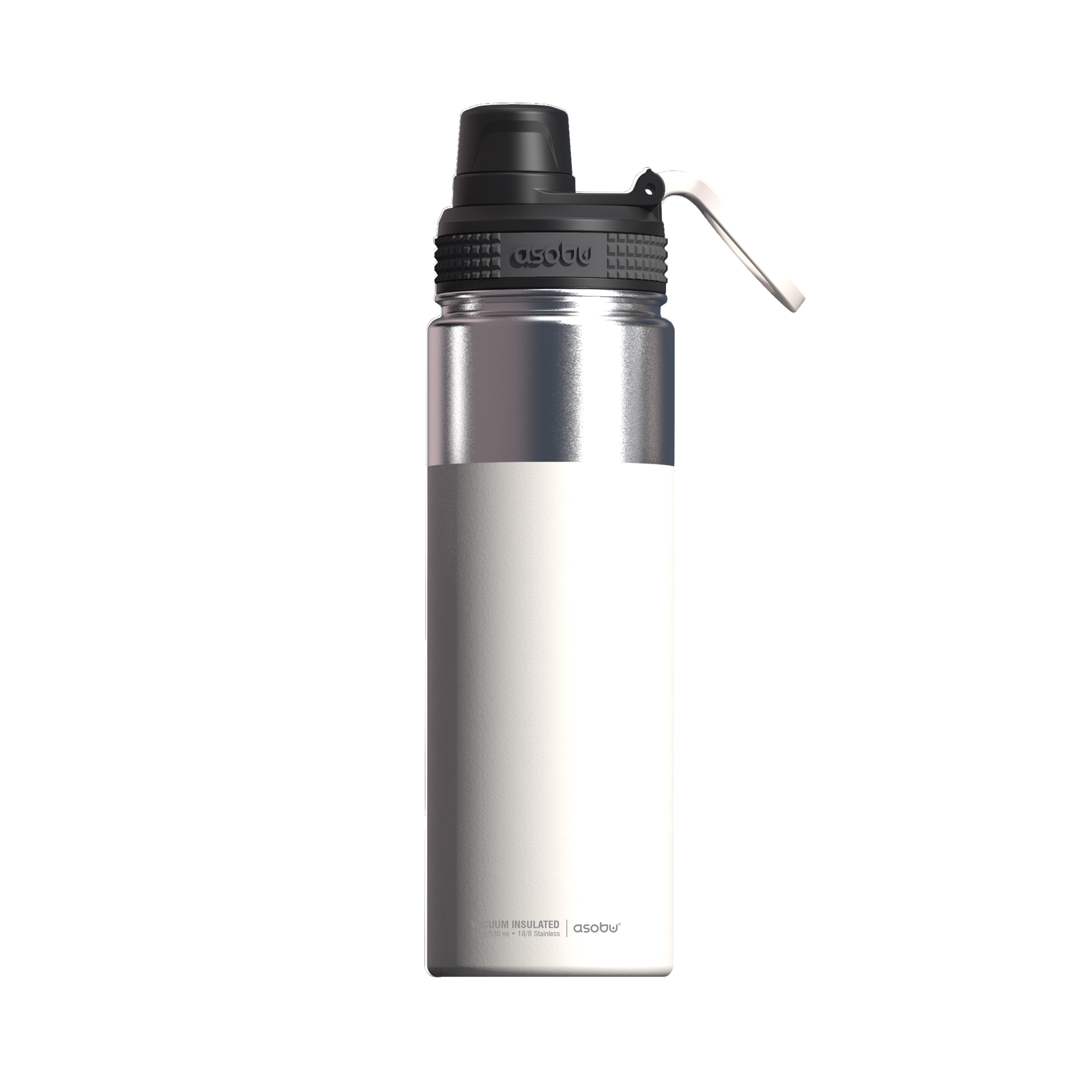 Asobu - Alpine Flask - eristetty ruostumattomasta teräksestä valmistettu ulkopullo 530ml valkoinen