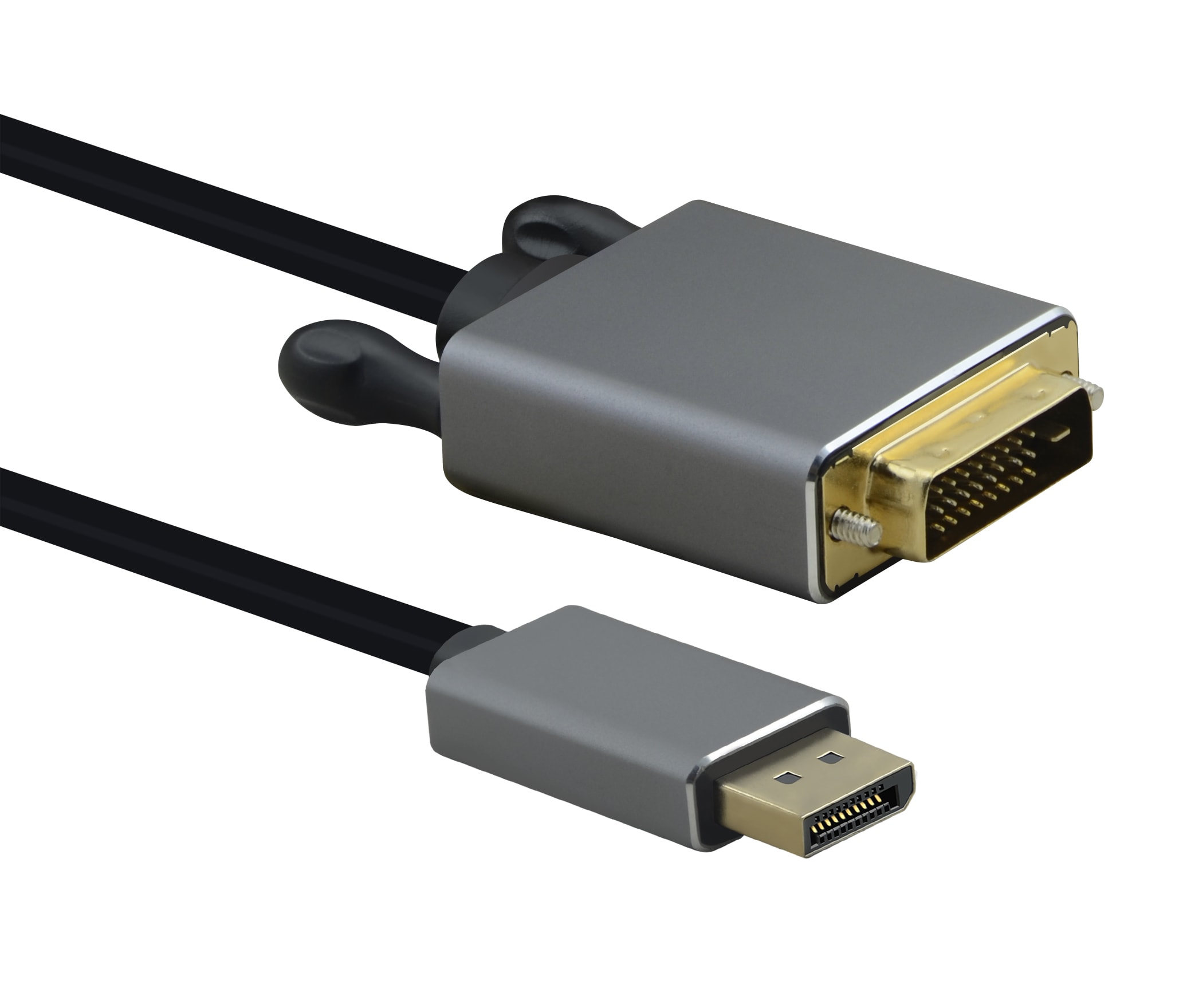 helos liitäntäkaapeli, DisplayPort pistoke/DVI pistoke, PREMIUM, 3.0m, musta