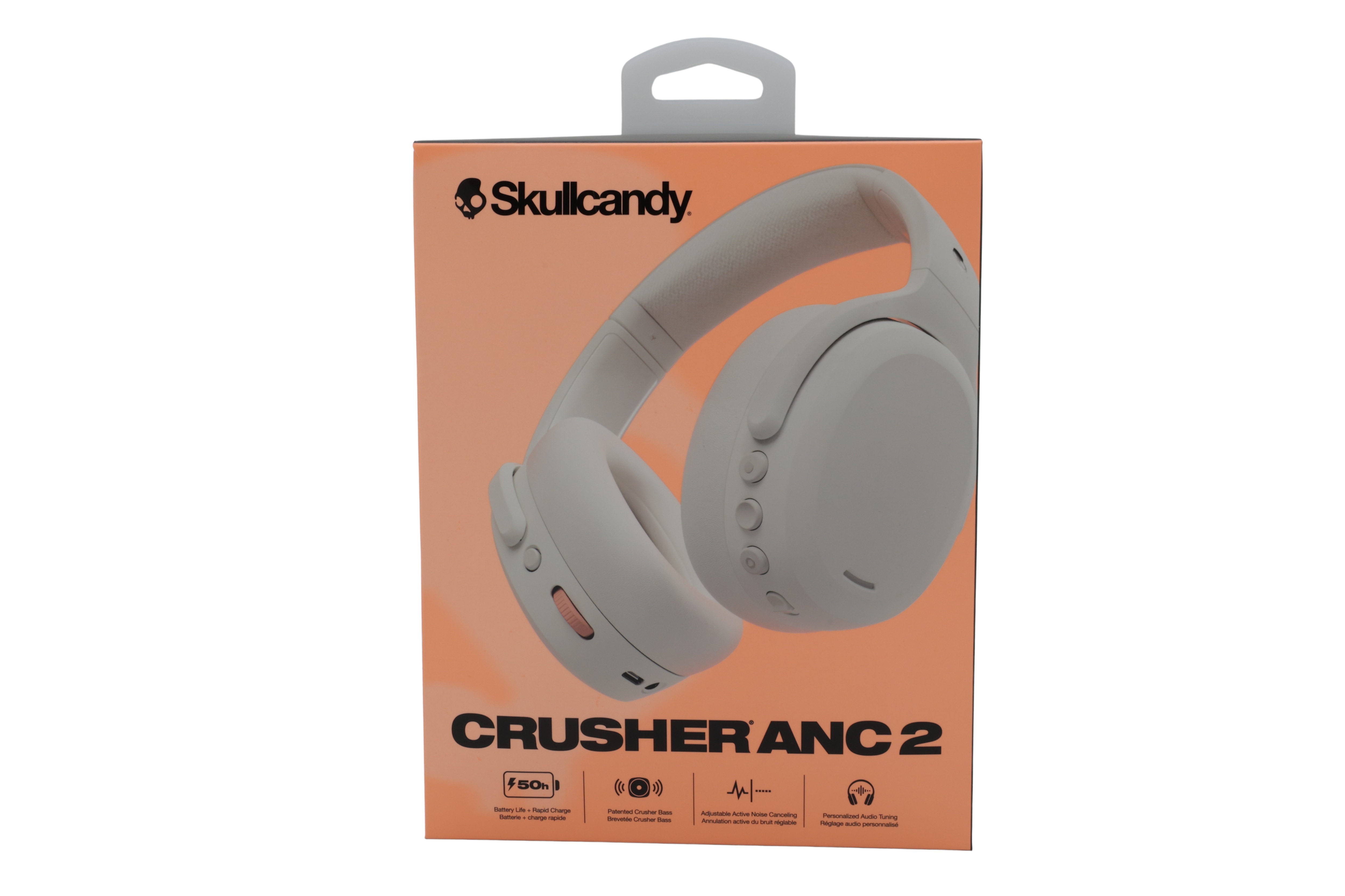 Skullcandy Crusher ANC 2 Long Tone Over-Ear Bone/Orange Glow -kuulokkeet -kuulokkeet