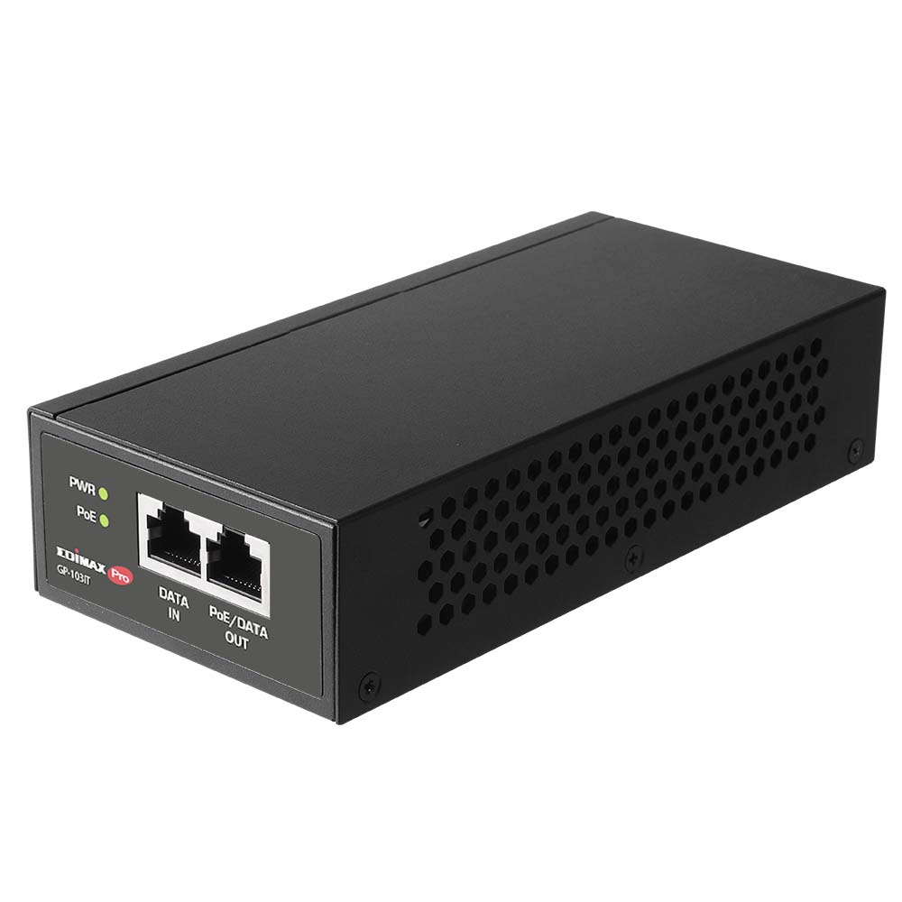 Edimax Gigabit PoE Injector, jossa on 90 wattia