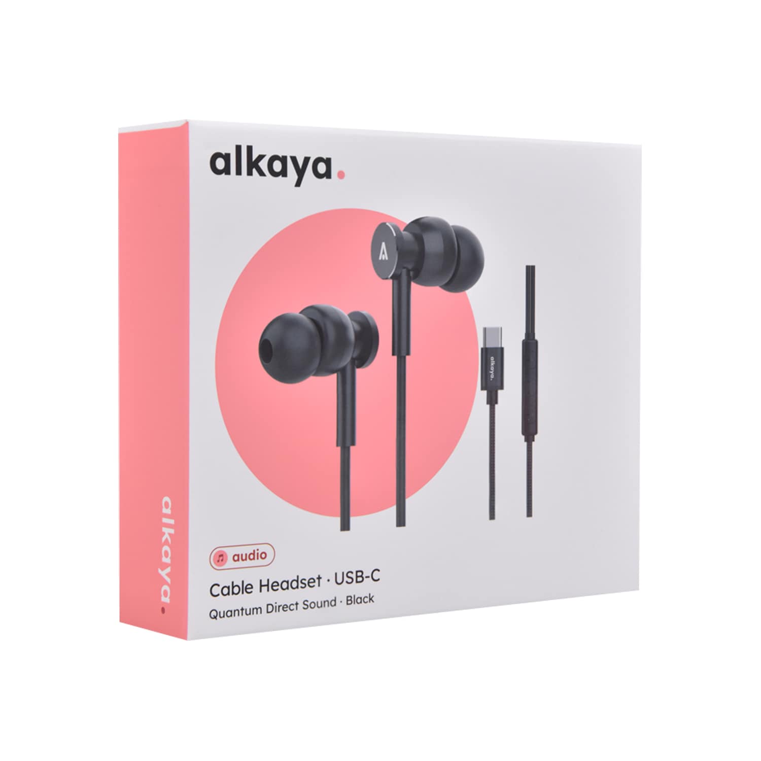 alkaya Quantum Direct Sound -kaapelikuulokkeet musta USB-C