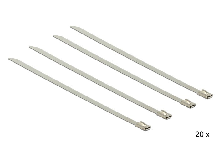 Delock kaapelinsiteet ruostumatonta terästä L 150 x L 4,6 mm 20 kpl 20 kpl 20 kpl
