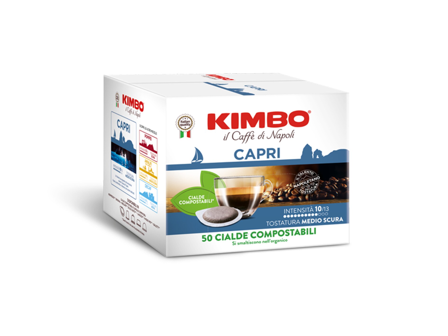 Kimbo CAPRI – 44 mm:n ESE-kapselit, 50 kpl, 7,3 g/kpl