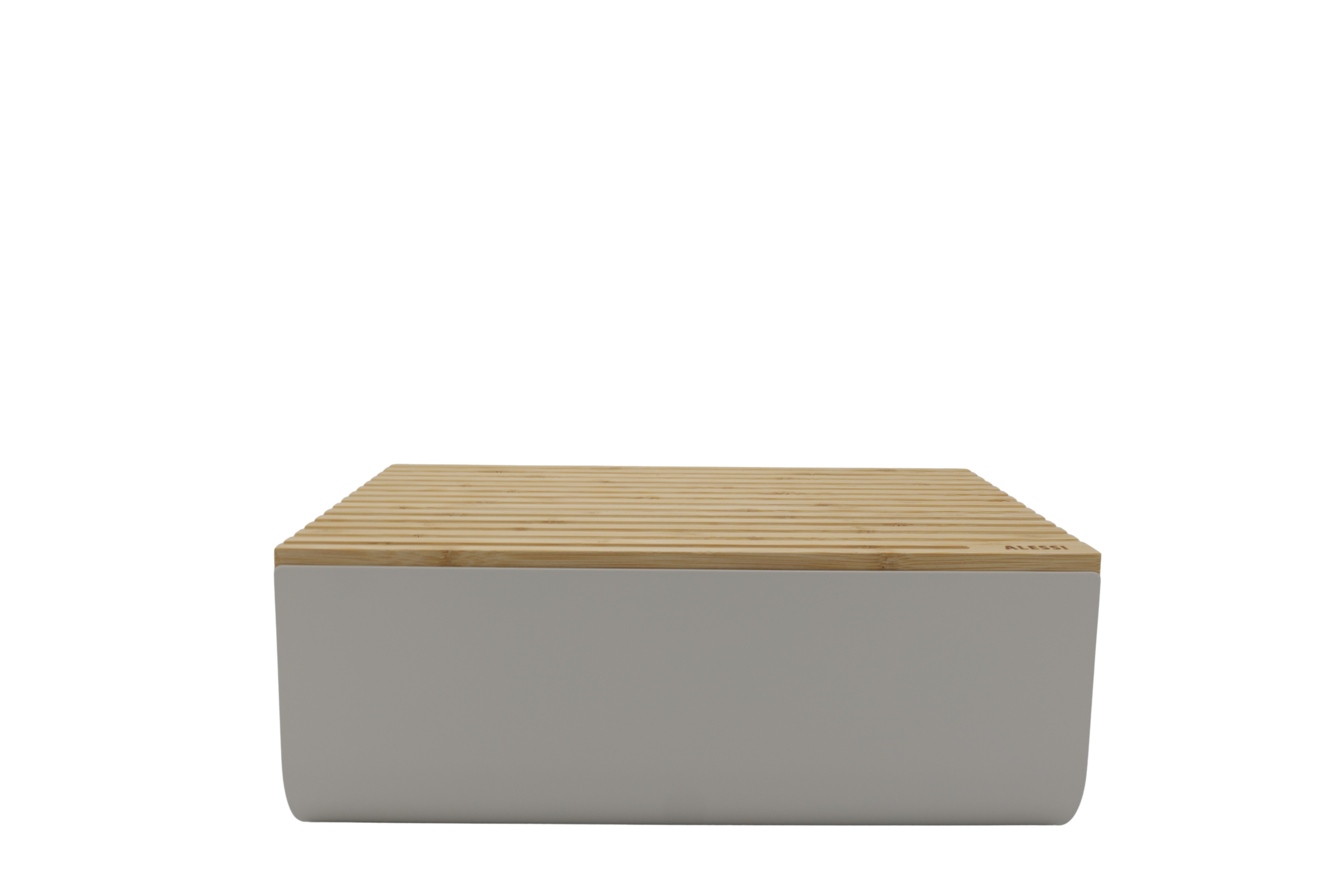 Alessi BG03 WG Mattina leipälaatikko, teräs-bambupuu, lämmin harmaa