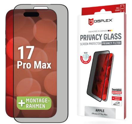 DISPLEX-yksityislasi FC 17 Pro Max -malliin Apple iPhone 17 Pro Max -malliin 17 Pro Max -malliin