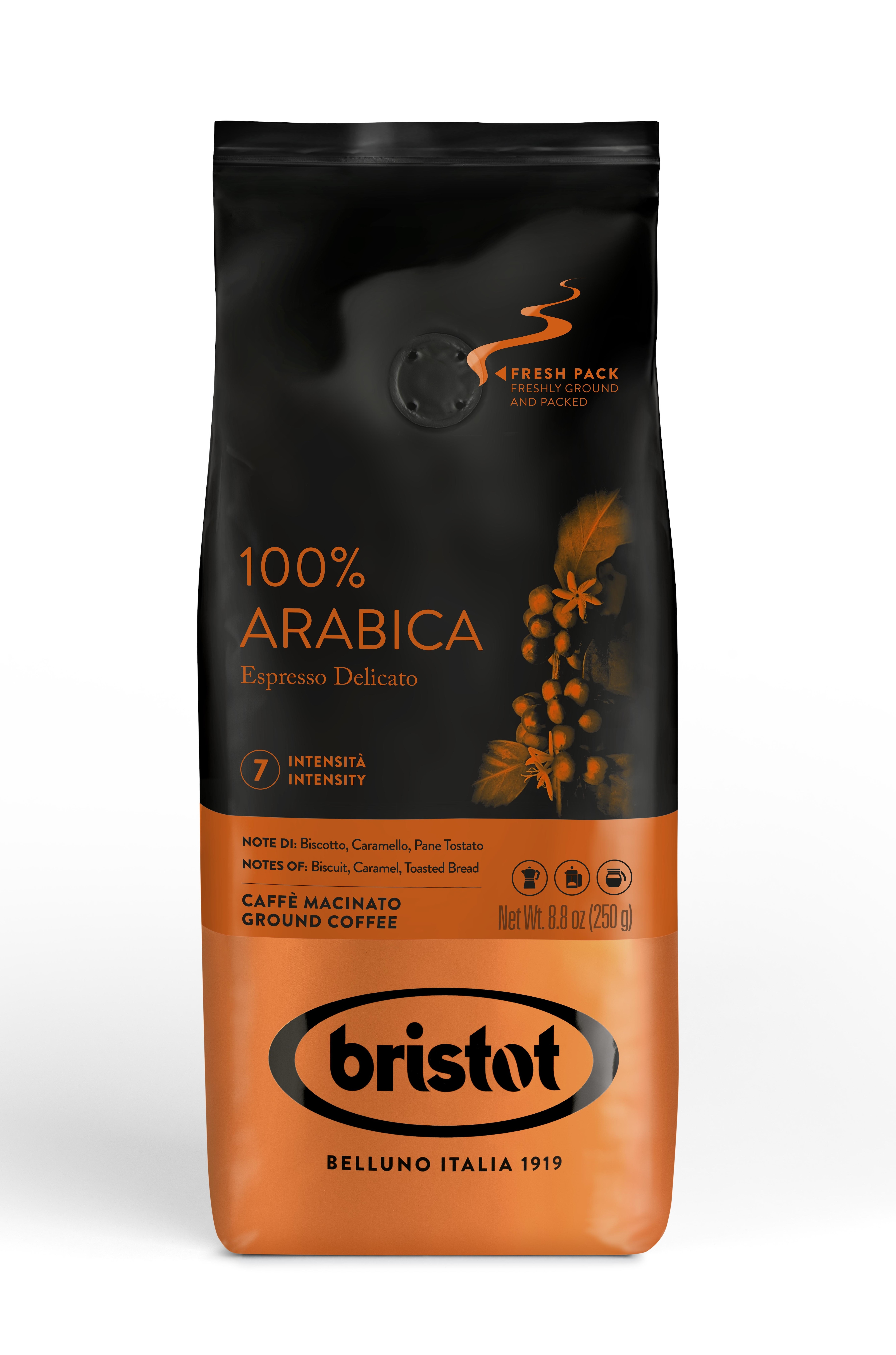 Bristot 100% Arabica 250g jauhettu kahvi