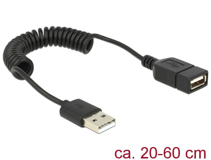 Delock jatkokaapeli USB 2.0-A uros/naaras kierrekaapeli