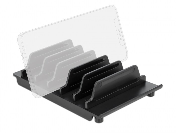 Delock laiteteline 6 tabletille tai älypuhelimelle musta