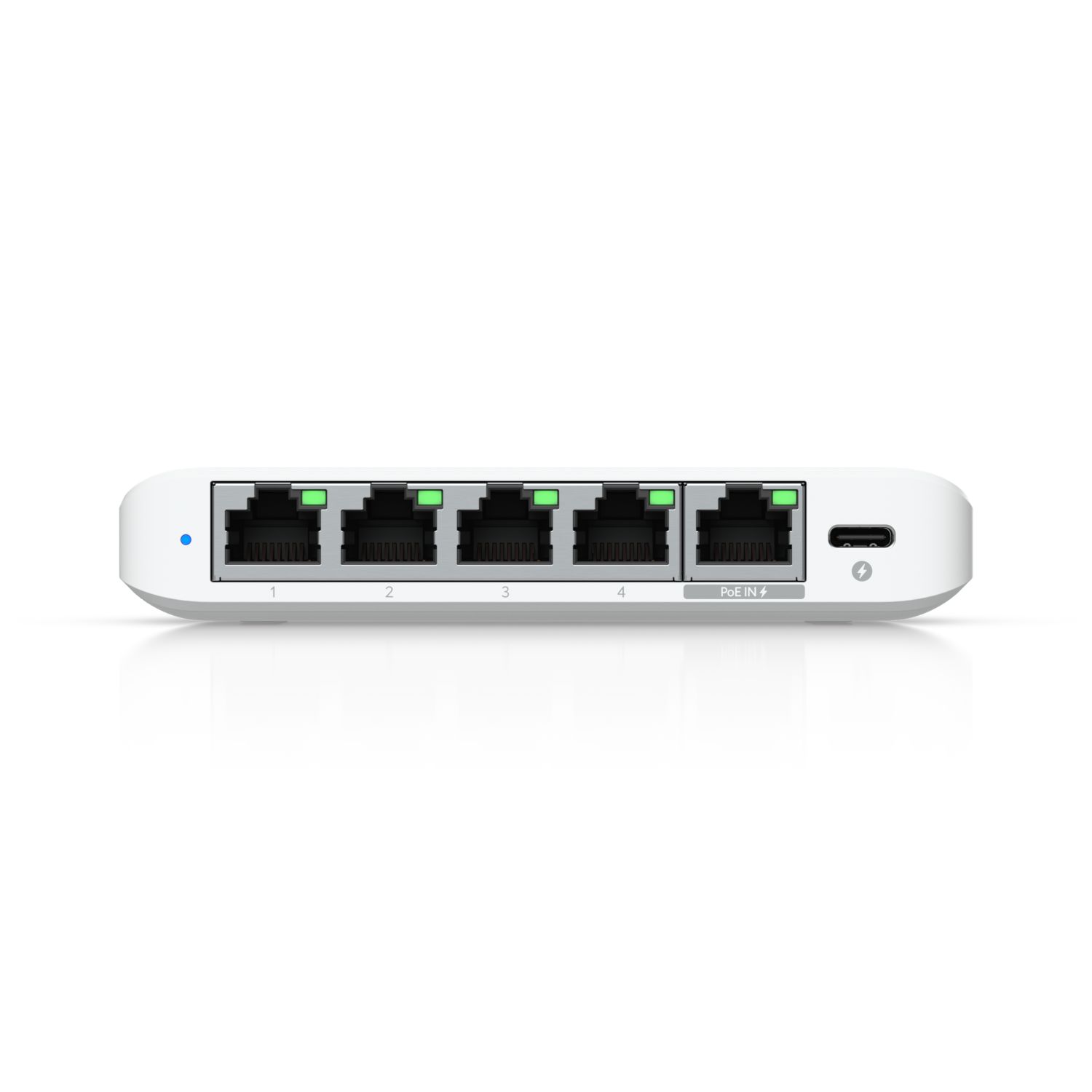 Ubiquiti UniFi-kytkin USW-Flex-2.5G-5 -hallittu - 1x2.5GbE (PoE sisään) 4x2.5GbE