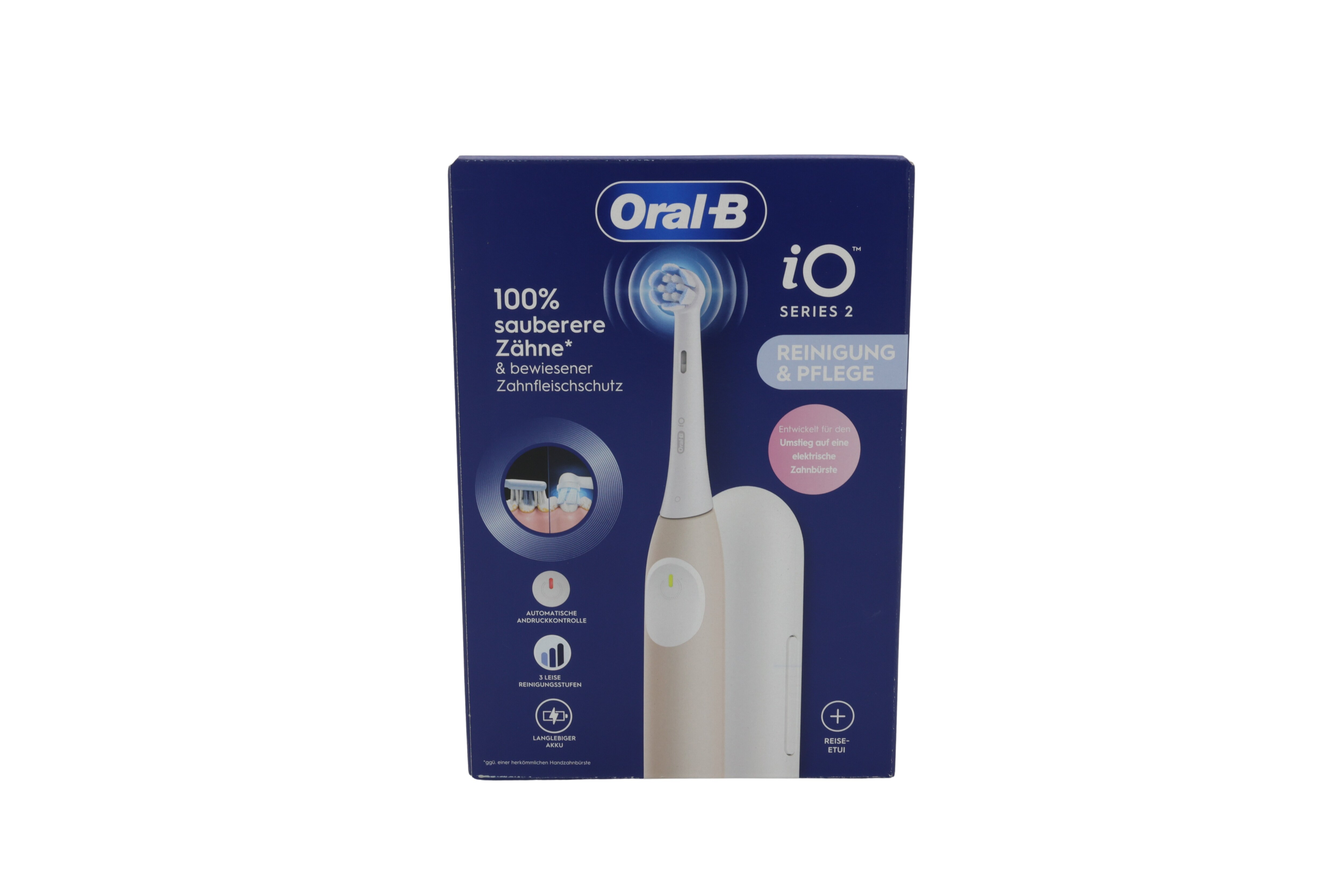 Braun Oral-B iO Series 2 matkalaukulla Calm Pink (rauhallinen vaaleanpunainen)