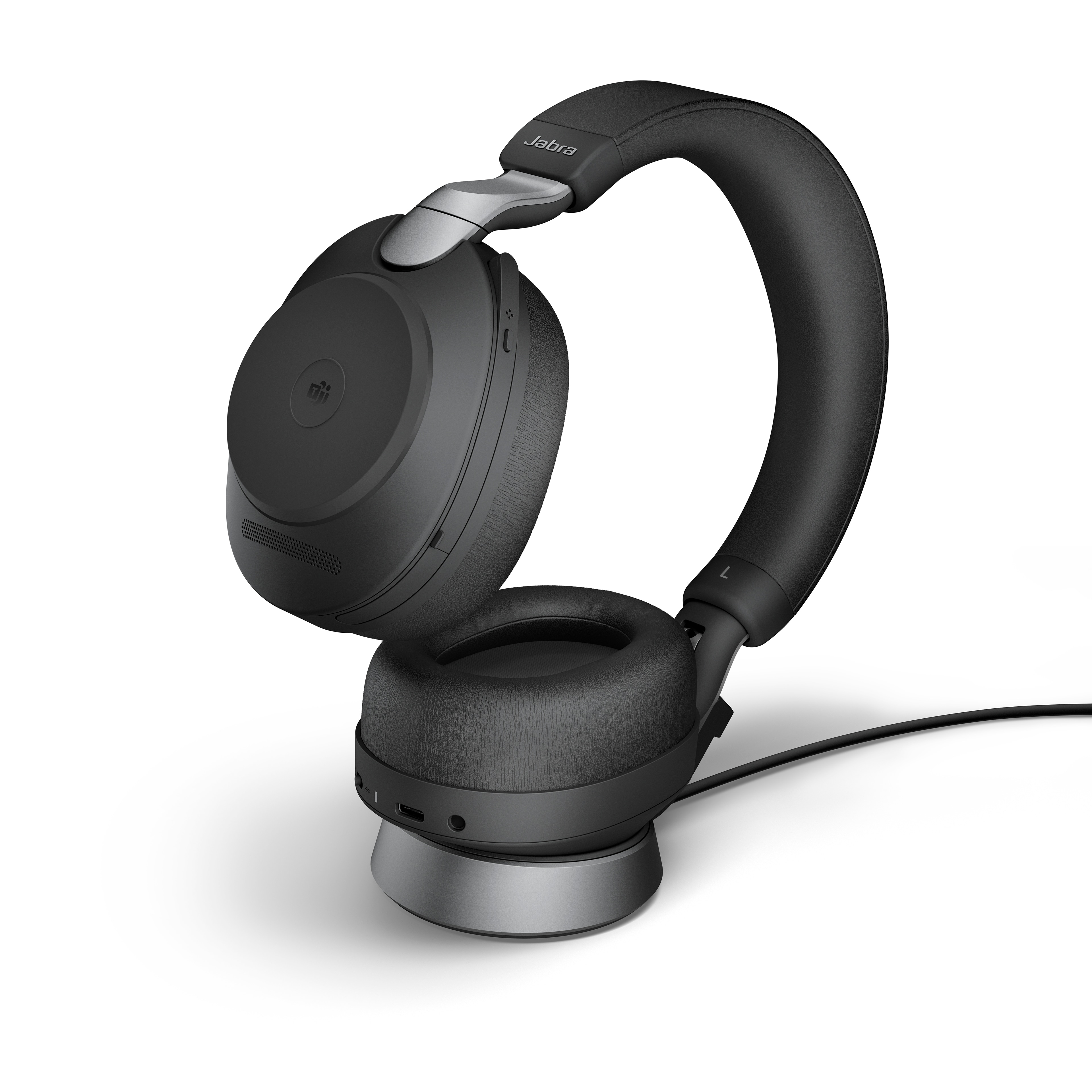 Jabra Evolve2 85 MS Stereo USB-A musta lataustelineellä varustettuna