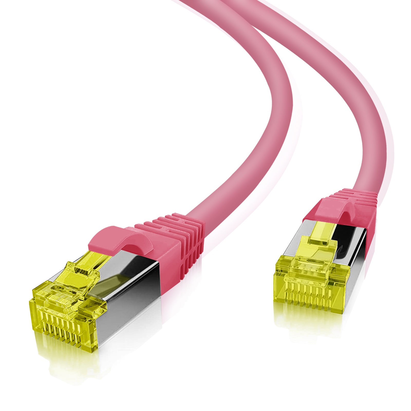 helos patch-capeli Cat 6a S/FTP RJ45 magenta 0.5m AWG26/7 LSZH GHMT