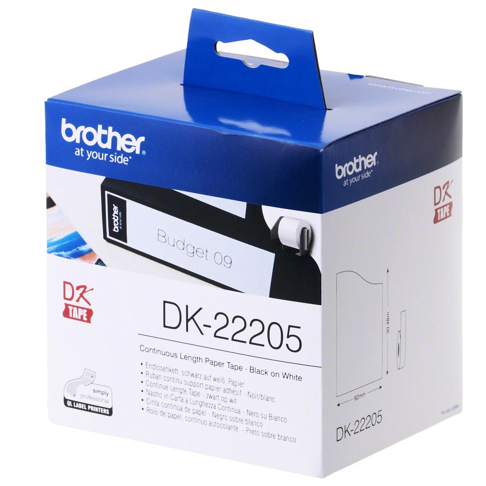 Brother-tarrat DK22205 P-Touch, jatkuvakuvioinen (paperi)