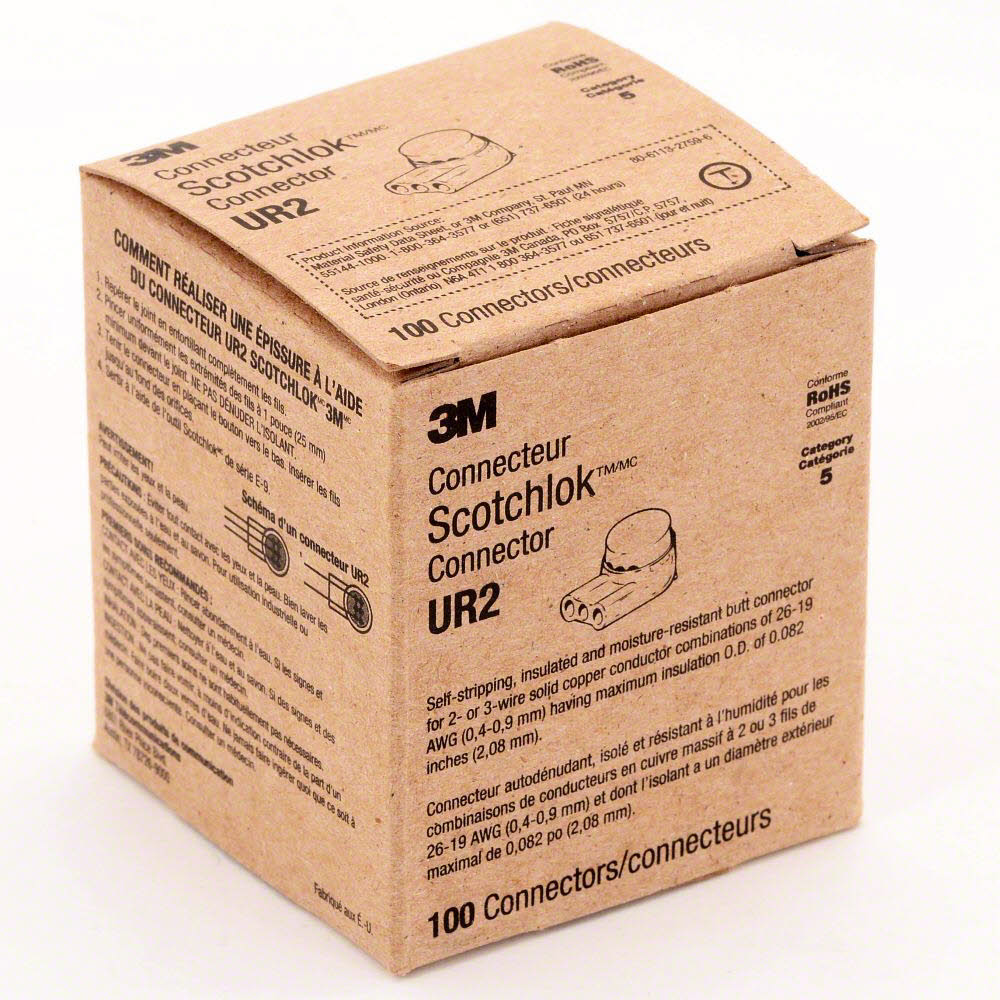 Corning / 3M Scotchlok yhden johdon liitin UR2, PU 100 kpl
