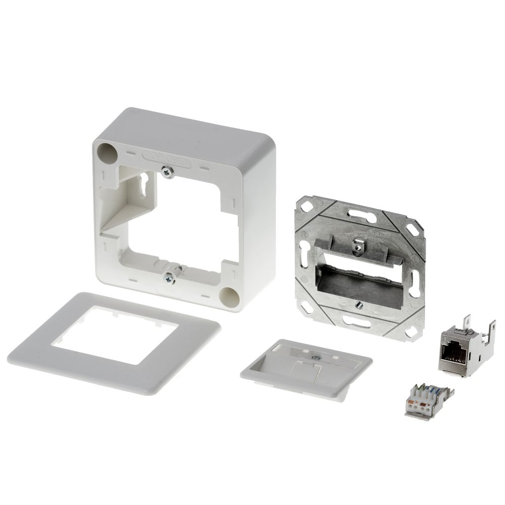 METZ CONNECT E-DAT moduulit 1 portti AP Cat.6A, puhtaan valkoinen