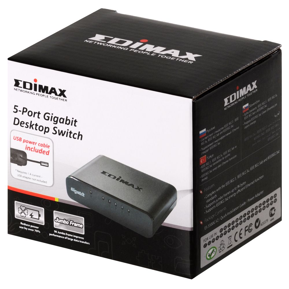 Edimax ES-5500G V3 5-porttinen gigabittikytkin