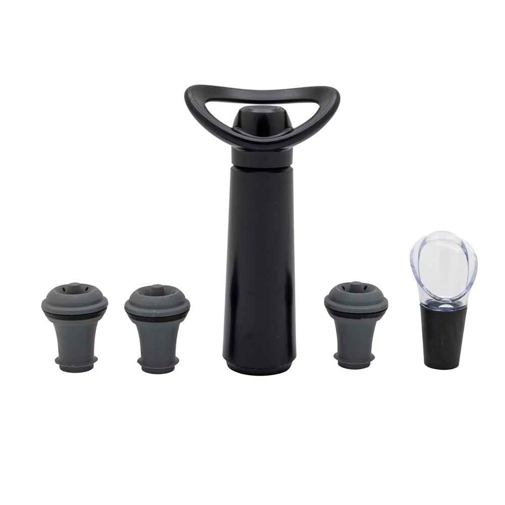 Vacu Vin 09846606 Viinipumppu Concerto, jossa on 3 tulppaa