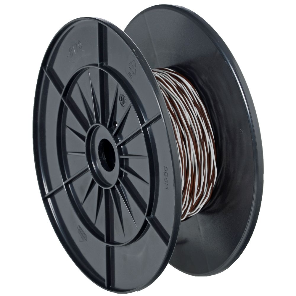 CobiNet kytkentäjohto YV 2x0.6/1.1 valkoinen/braun, 100 m