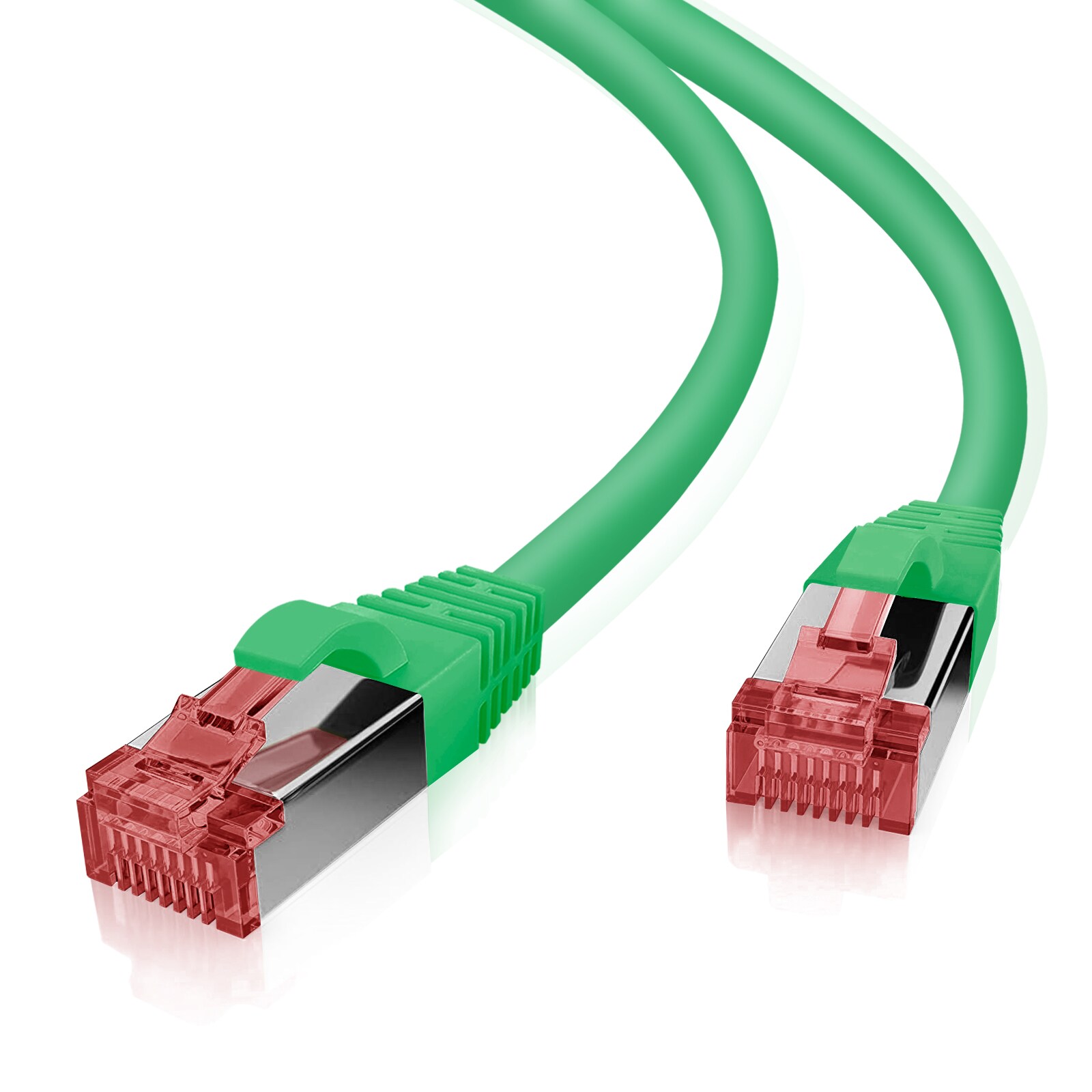 helos patch-kaapeli Cat 6 S/FTP RJ45 vihreä 0.5m AWG27/7 LSZH GHMT