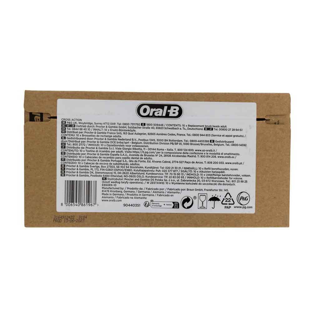 Braun Oral-B Harjatarvikkeet Pro CrossAction 10 kpl FFU