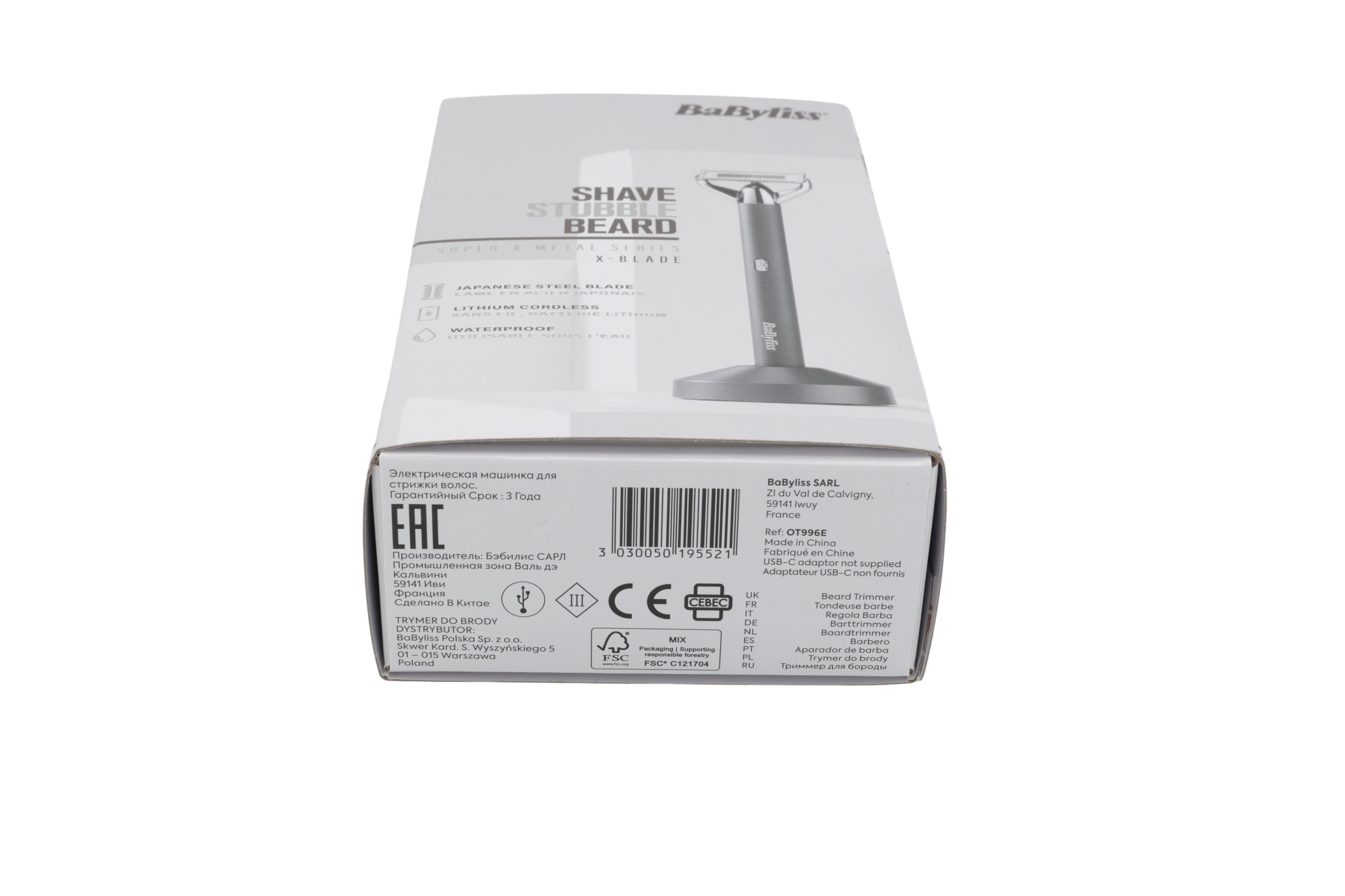 Babyliss OT996E X-Blade sähköinen parranajokone, trimmeri