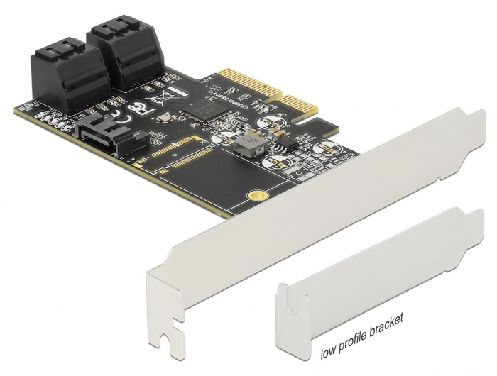 Delock 5-port SATA PCI Express x4 kortti - matalaprofiilinen muotoilu - matalaprofiilinen muotoilu