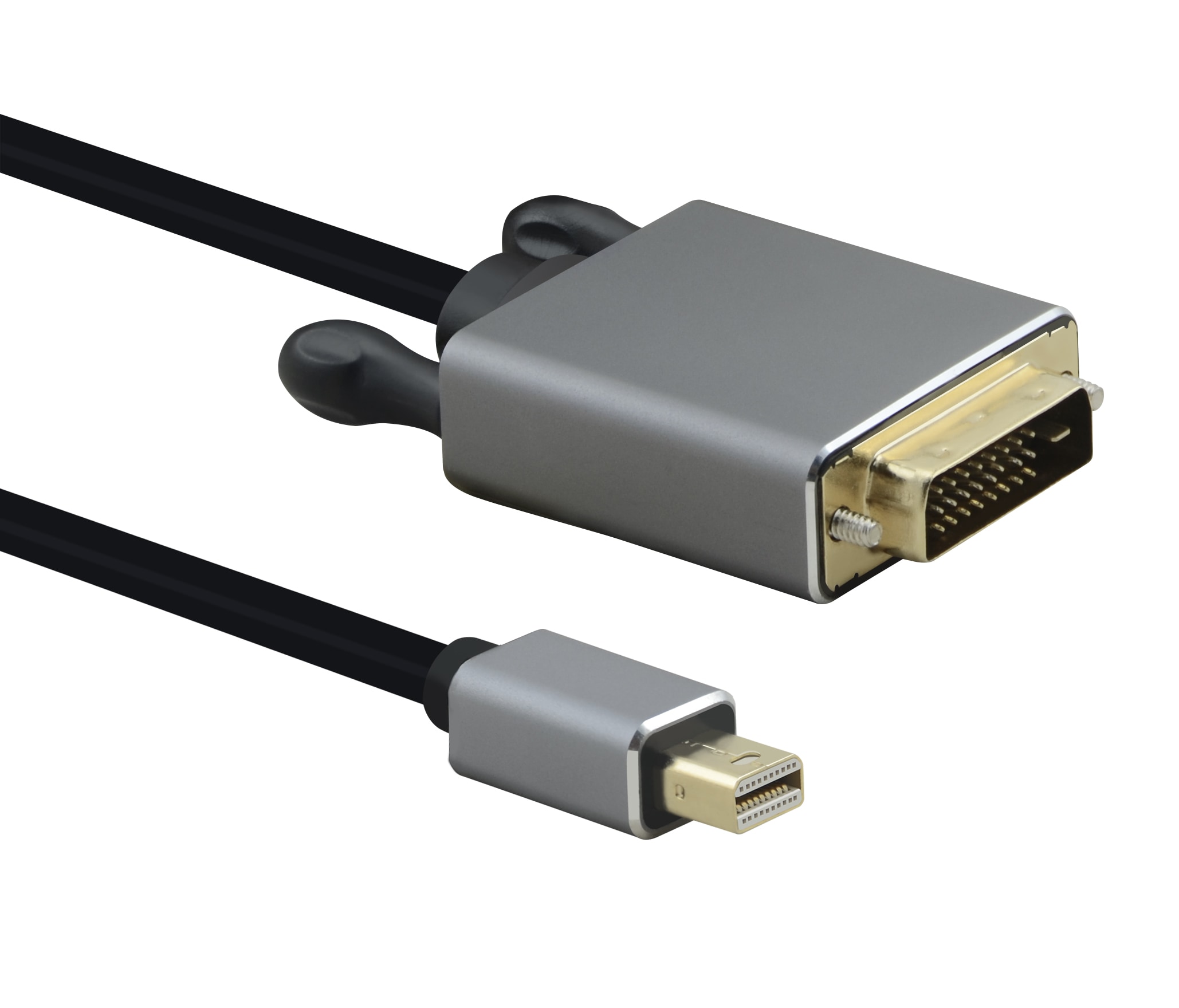 helos liitäntäkaapeli, mini DisplayPort St./DVI St., PREMIUM, 1.0m, musta