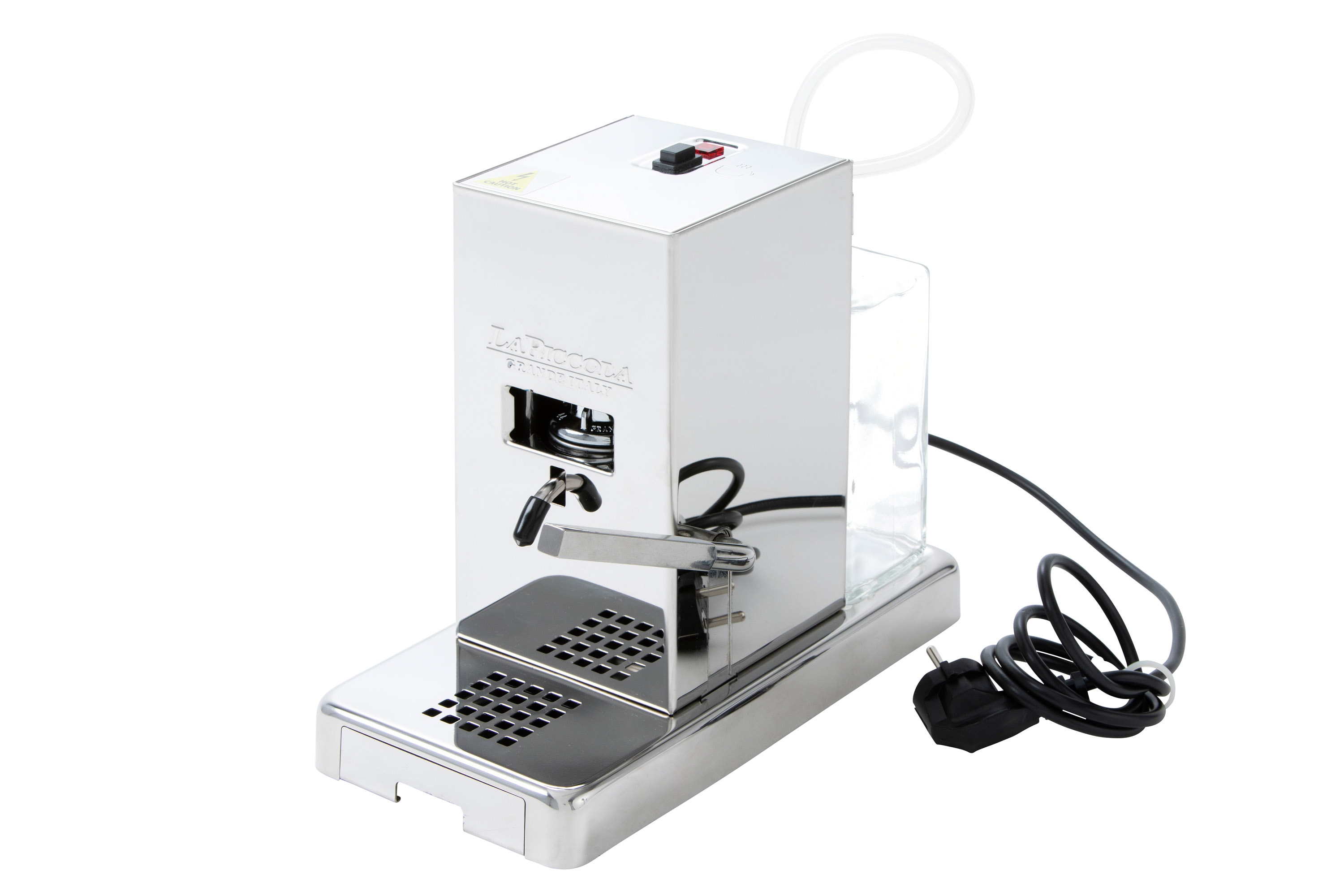 La Piccola espressokone ESE-kapseleille Lucidatura kiiltävä kiillotettu ruostumaton teräs