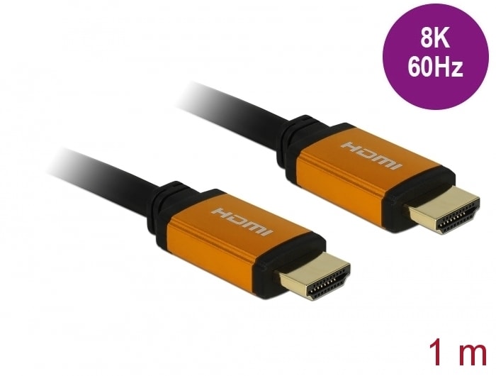 Delock Ultra High Speed HDMI-kaapeli 48 Gbps 8K 60 Hz 1,0 m