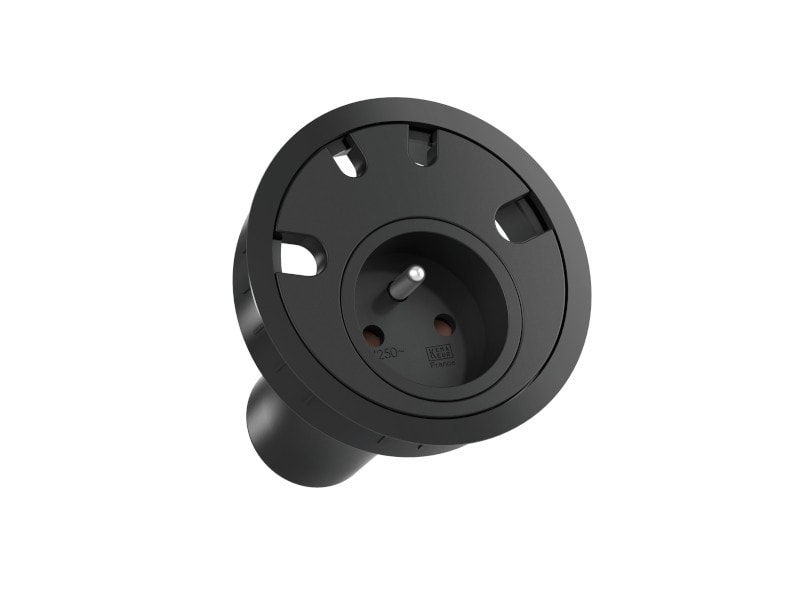 Bachmann LOOP IN UTE pistorasia 4x kaapeliläpiviennillä, musta (938.002)