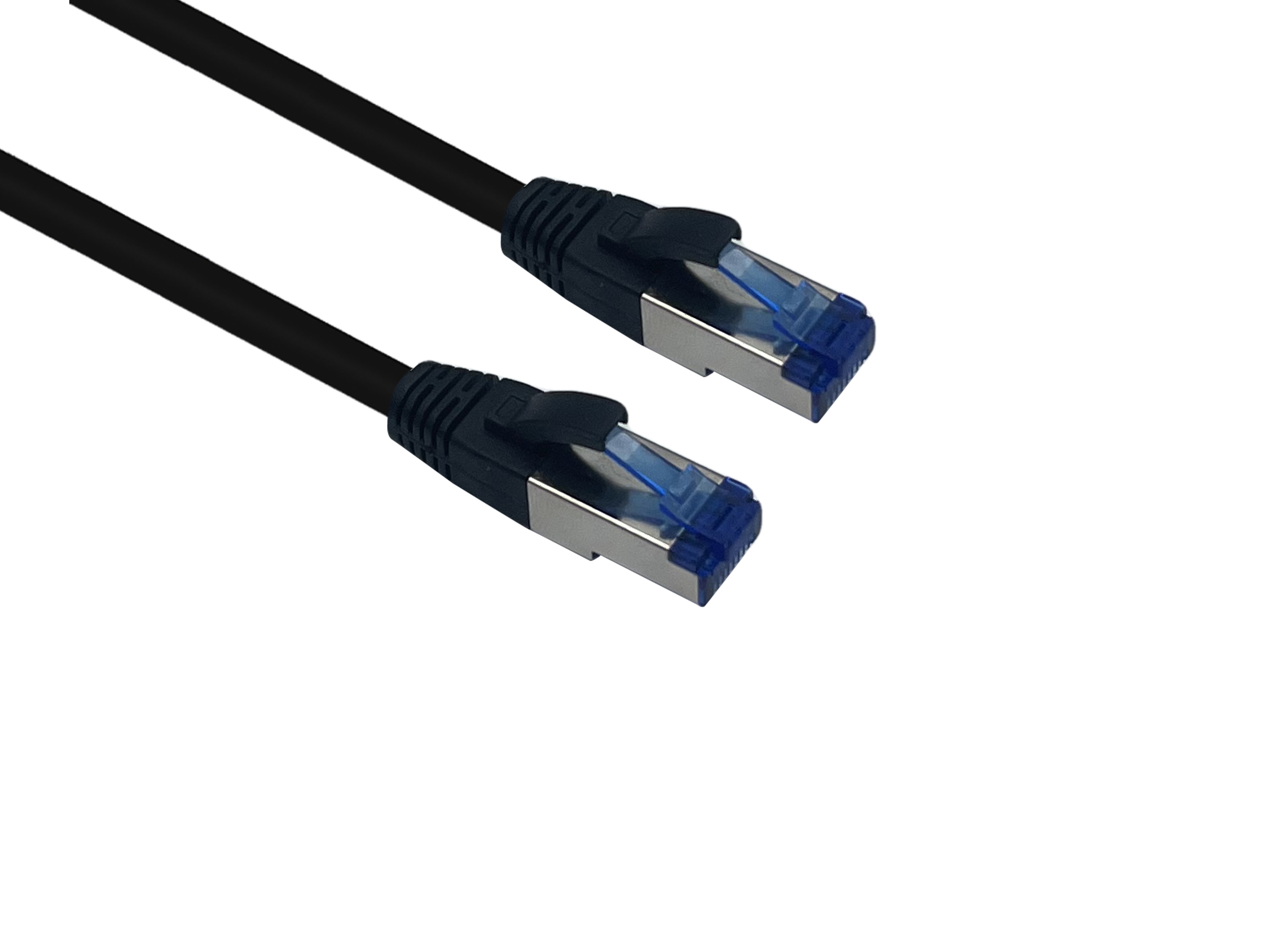 helos patch-kaapeli Cat 6a Outdoor RJ45 musta 15m AWG26/1