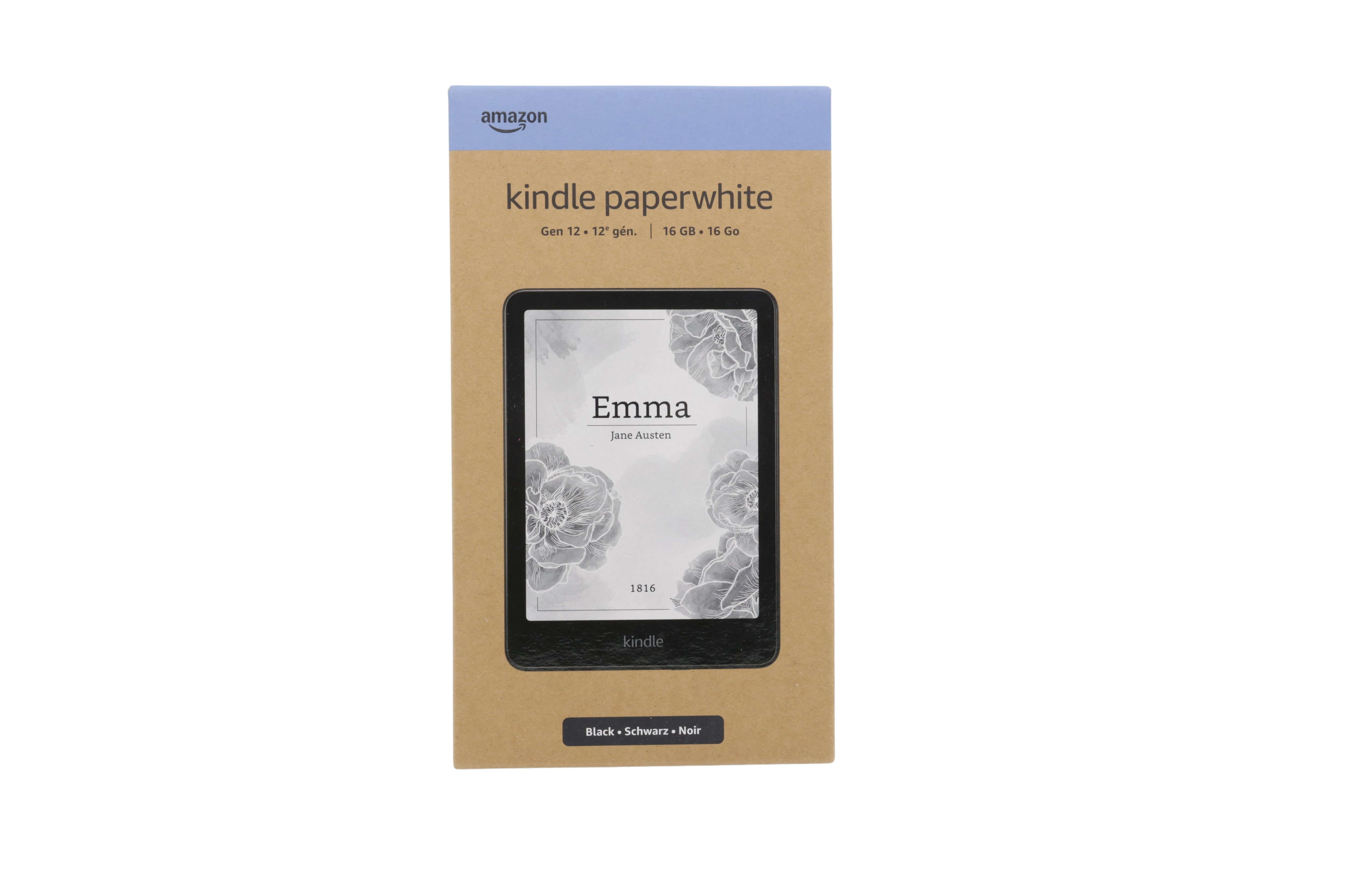 Amazon Paperwhite 16GB mainoksilla Musta