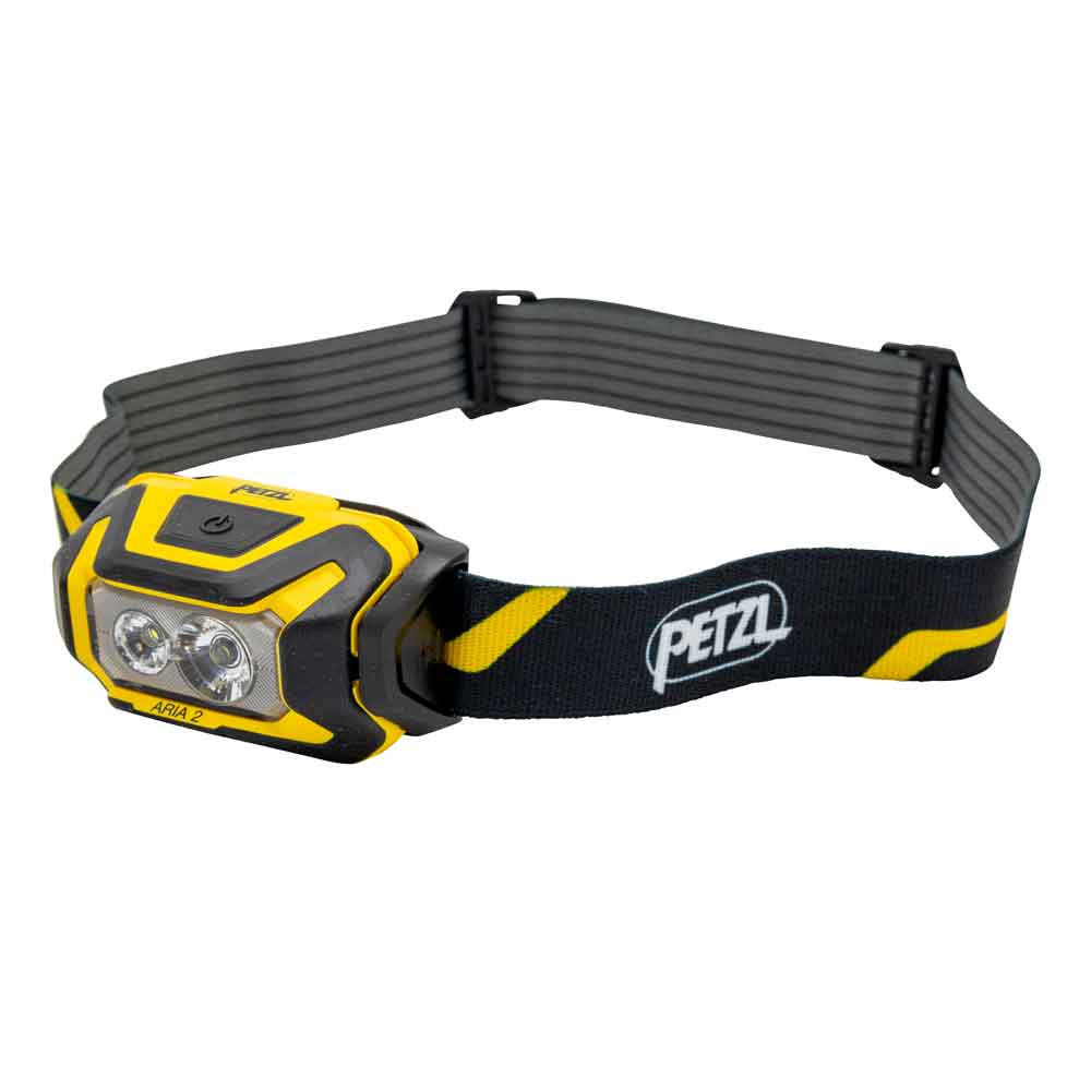 Petzl E070AA00 Aria 2 -ajovalaisin Musta/Keltainen