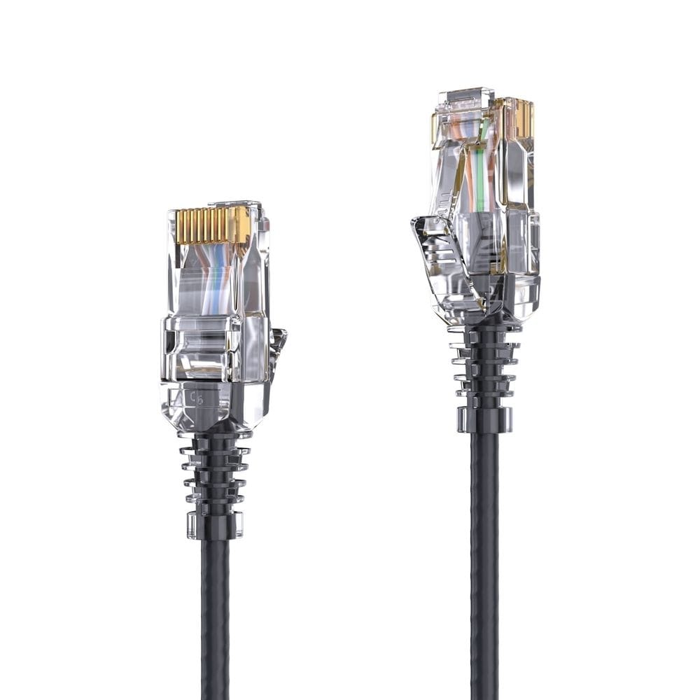 PureLink CAT 6 patch-kaapeli SLIM UTP LSOH musta 0.25m