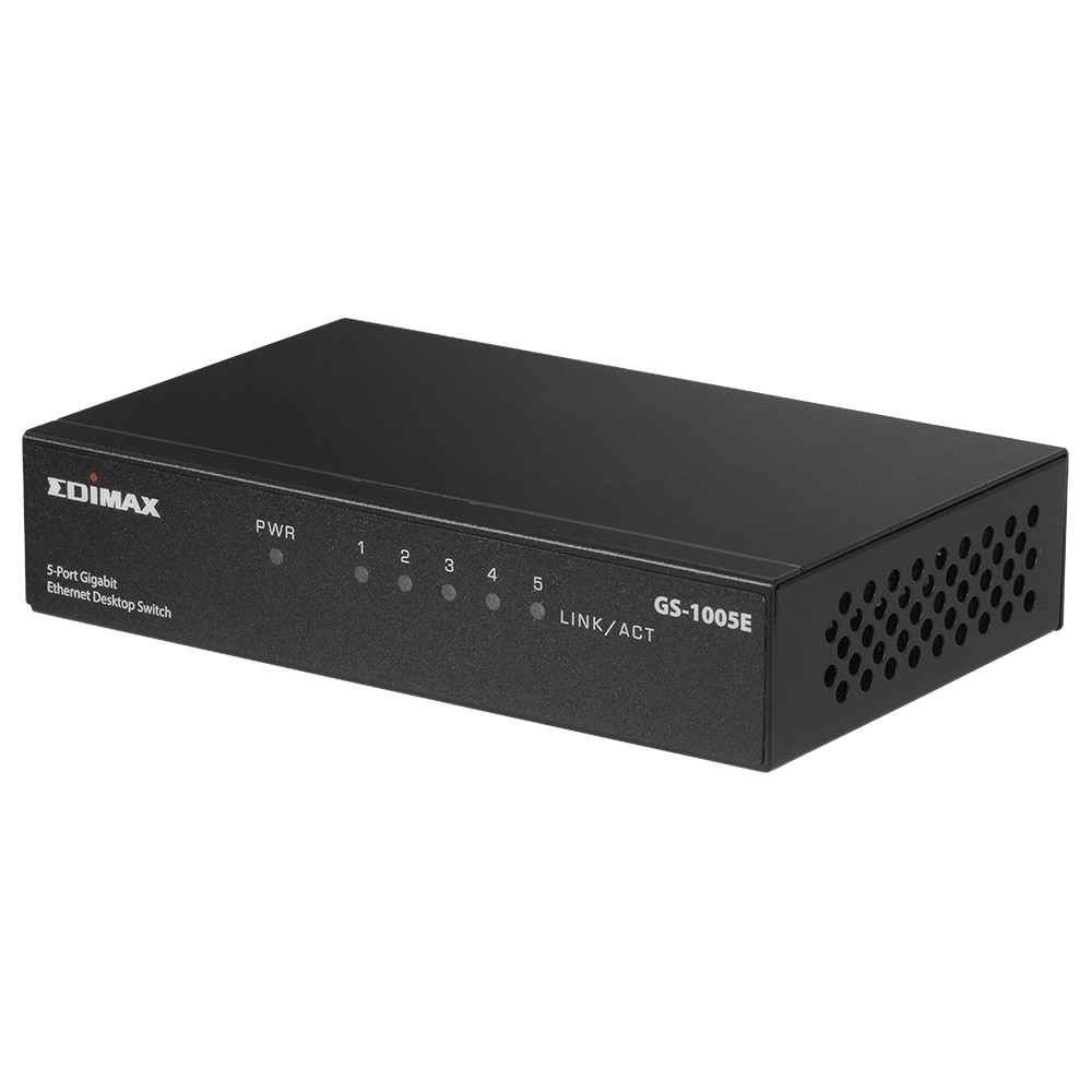 Edimax GS-1005E Gigabit Ethernet -pöytäkytkin, 5 porttia, metallikotelo