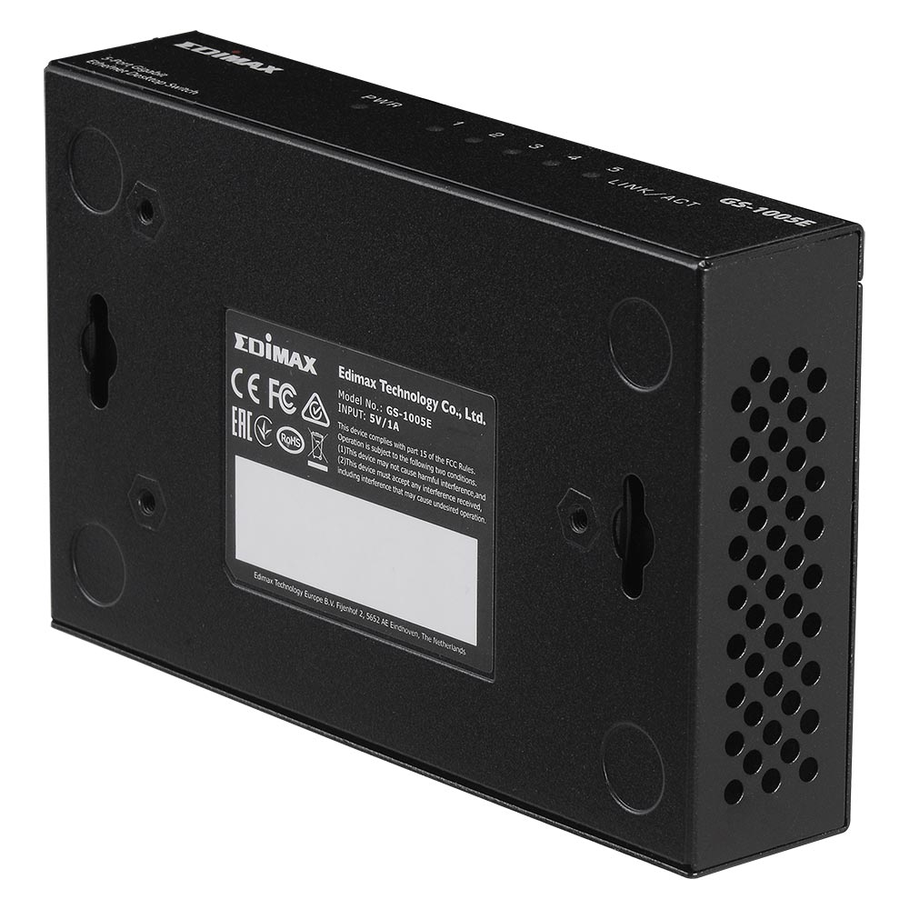 Edimax GS-1005E Gigabit Ethernet -pöytäkytkin, 5 porttia, metallikotelo