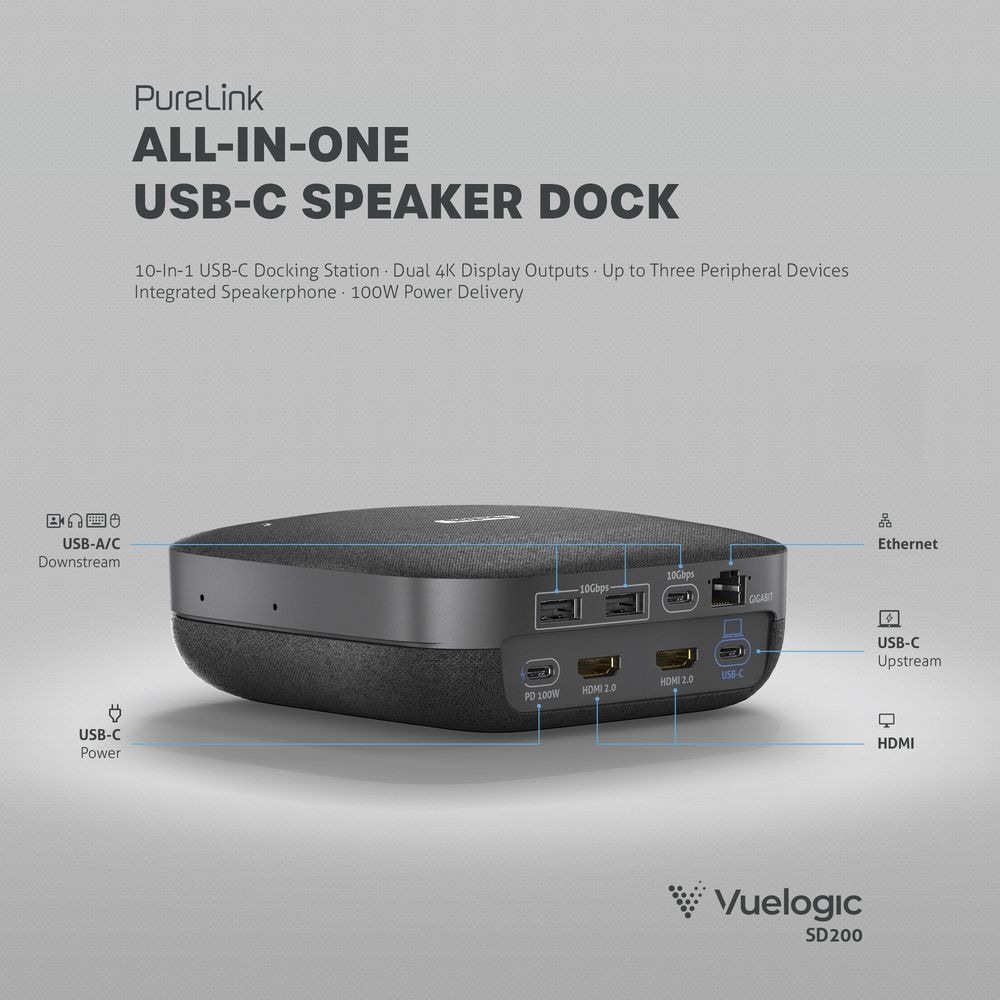 PureLink Vuelogic telakointiasema - 10-in-1 USB-C-kaiutintelakkaa