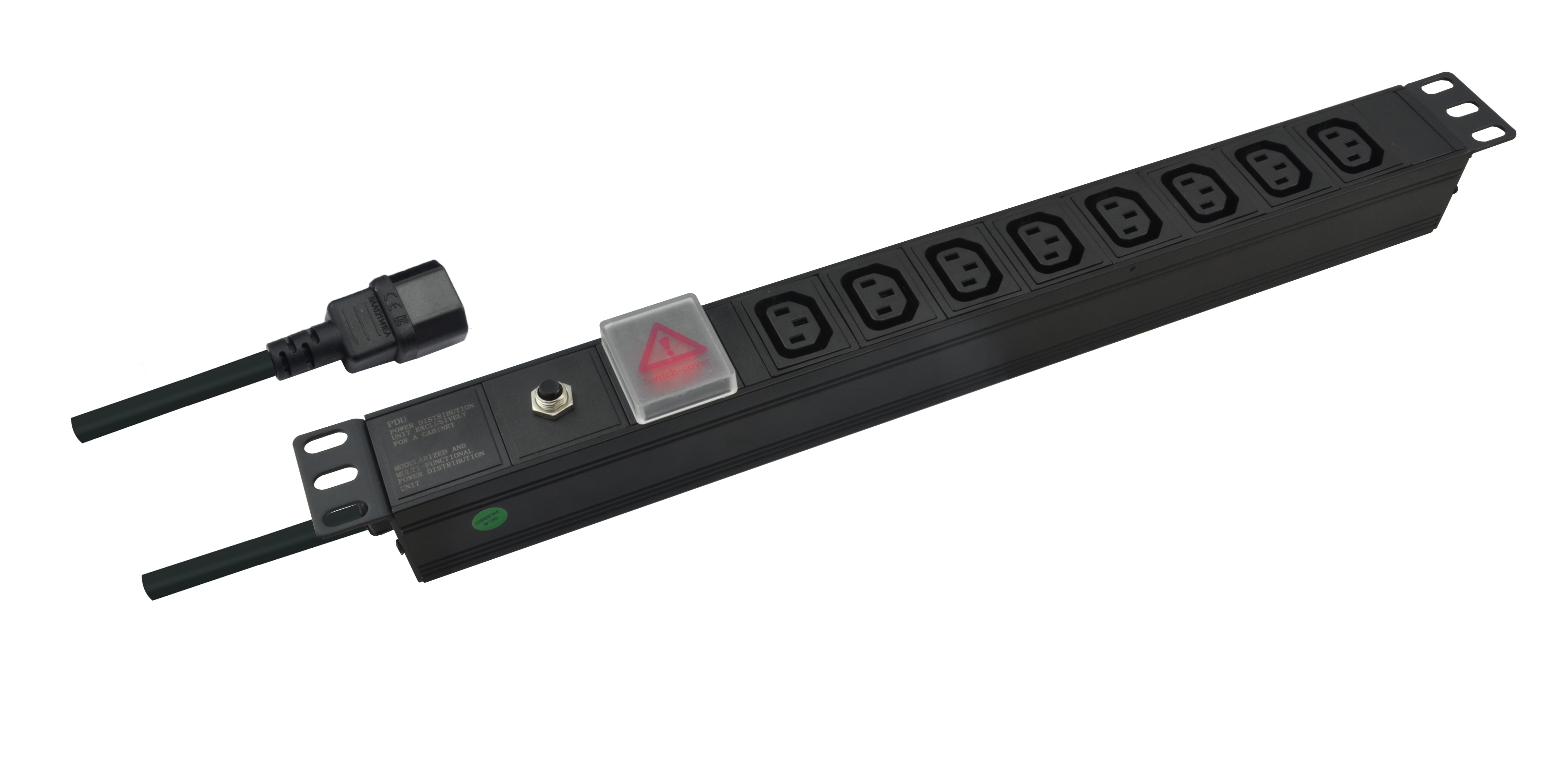 "helos 19"" PROFESSIONAL pistorasiapistorasia, 8-tie C13, musta 2.0m, kytkimellä"