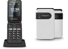 Emporia emporiaSIMPLICITYglam (V227), LTE/4G, (V3), suurinäppäiminen flip-matkapuhelin, valkoinen