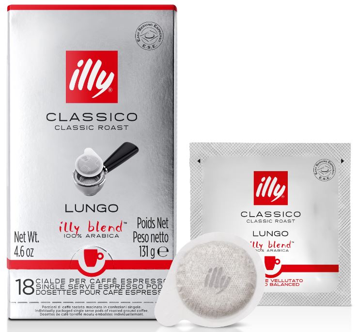 illy ESE-kapselit Classico Lungo, 18 kpl