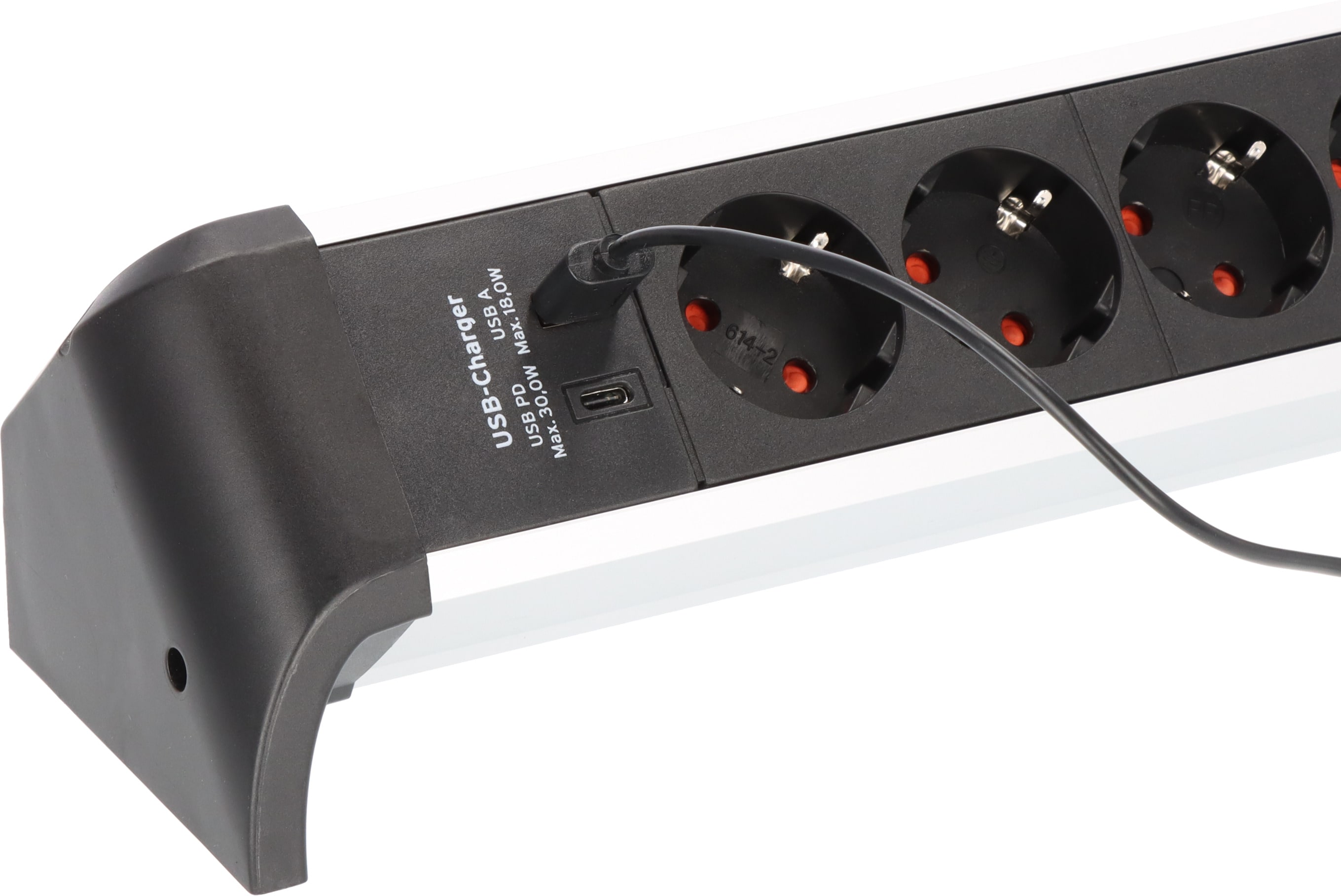 Brennenstuhl Aluminium Office Line pistorasia 4-pin kyllä 1x USB-C, 1x USB-A, 1.8m