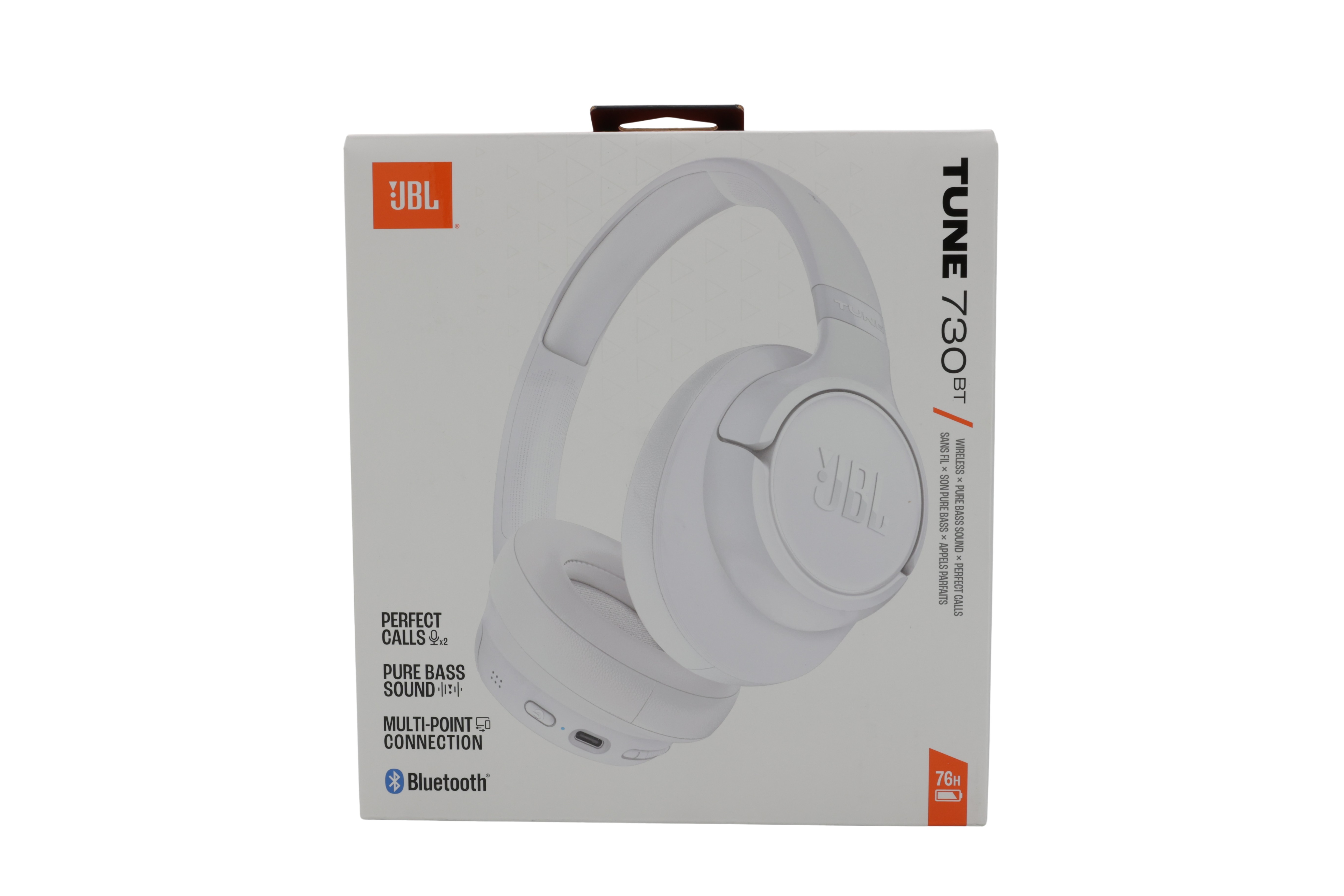 JBL JBLT730BTWHT Tune 730 BT Over-Ear kuulokkeet, valkoinen